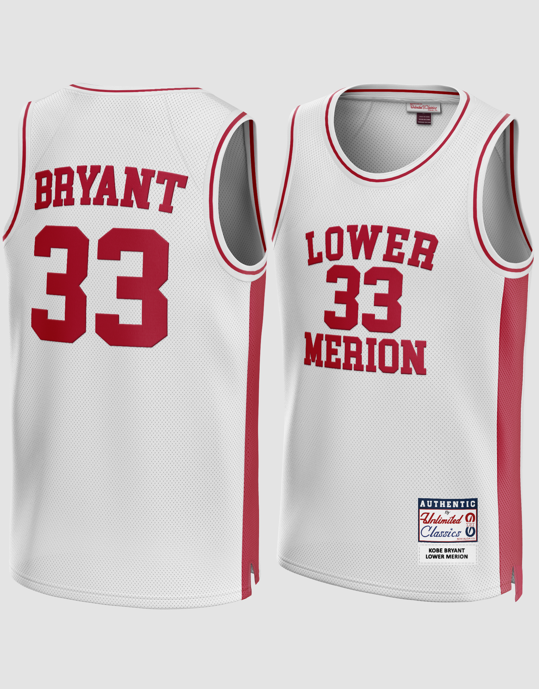 Kobe Bryant #33 Lower Merion High School Jersey - White