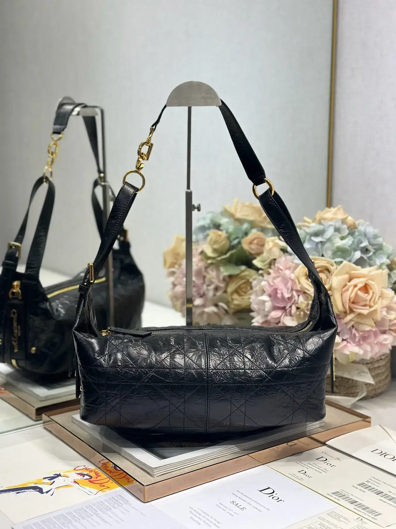 Dior Black D-Journey Calfskin Saddle Bag product photo from LabelPicks