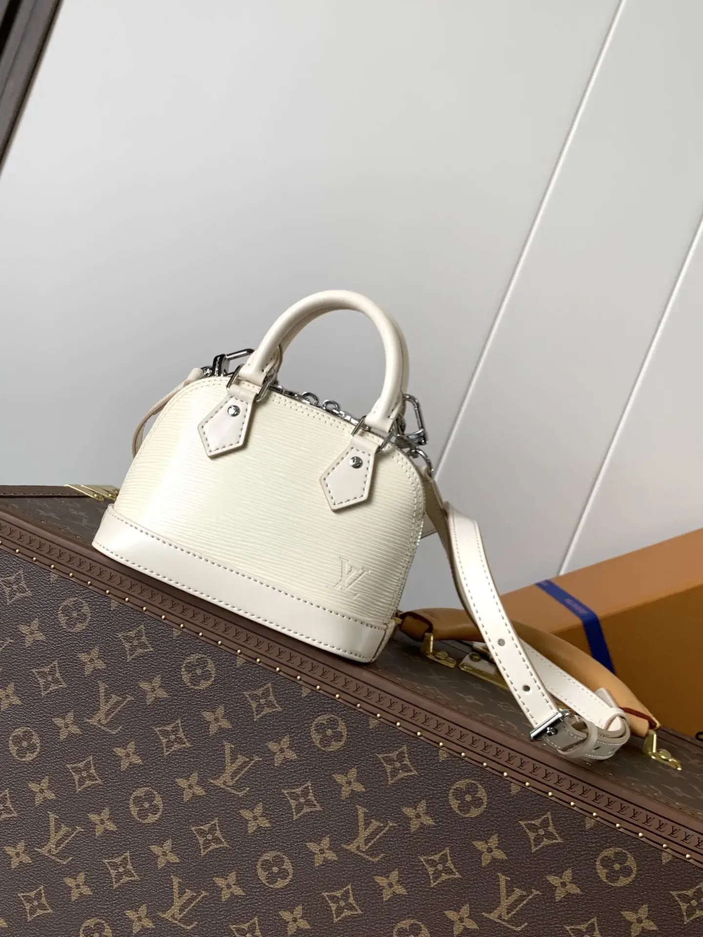 Louis Vuitton Alma Black Grained Leather Top Handle Bag product photo from LabelPicks