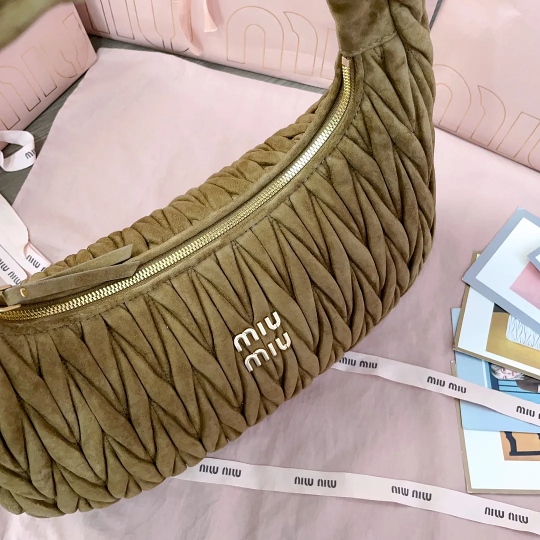 Miu Miu Suede Leather Hobo Bag product photo from LabelPicks