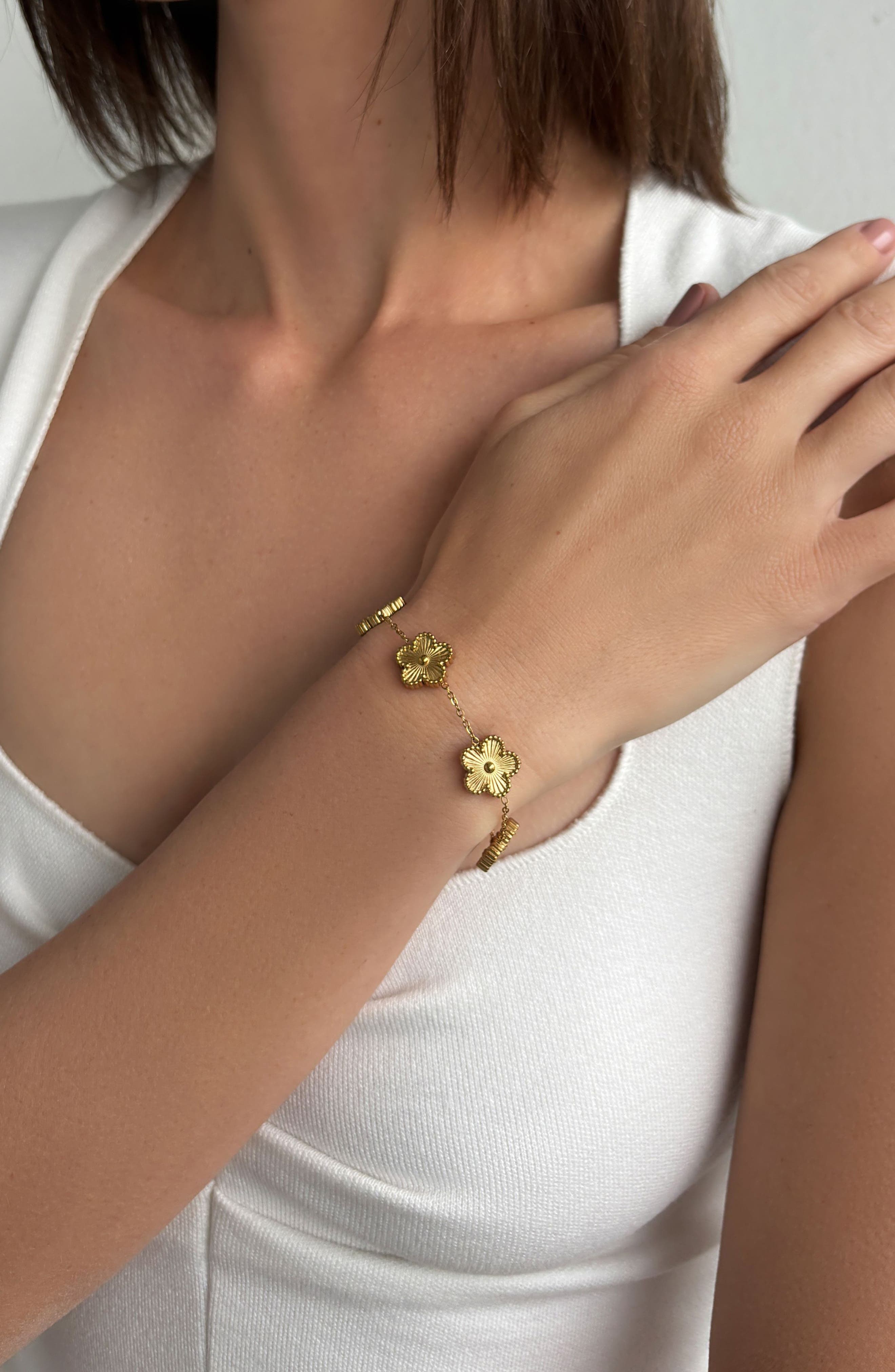 Adornia Clover Station Bracelet