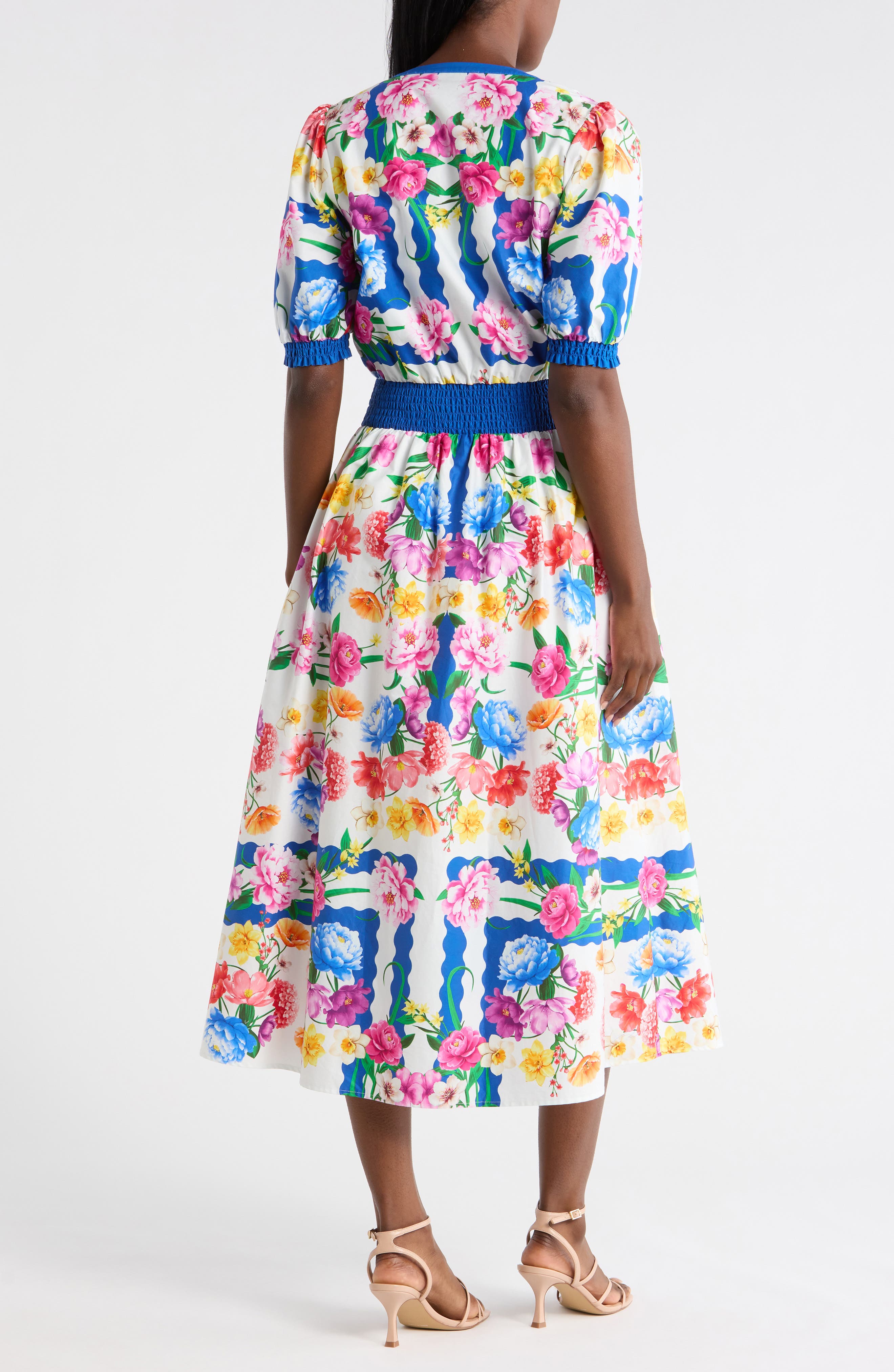 Elie Tahari The Ziggy Floral Print Midi Dress