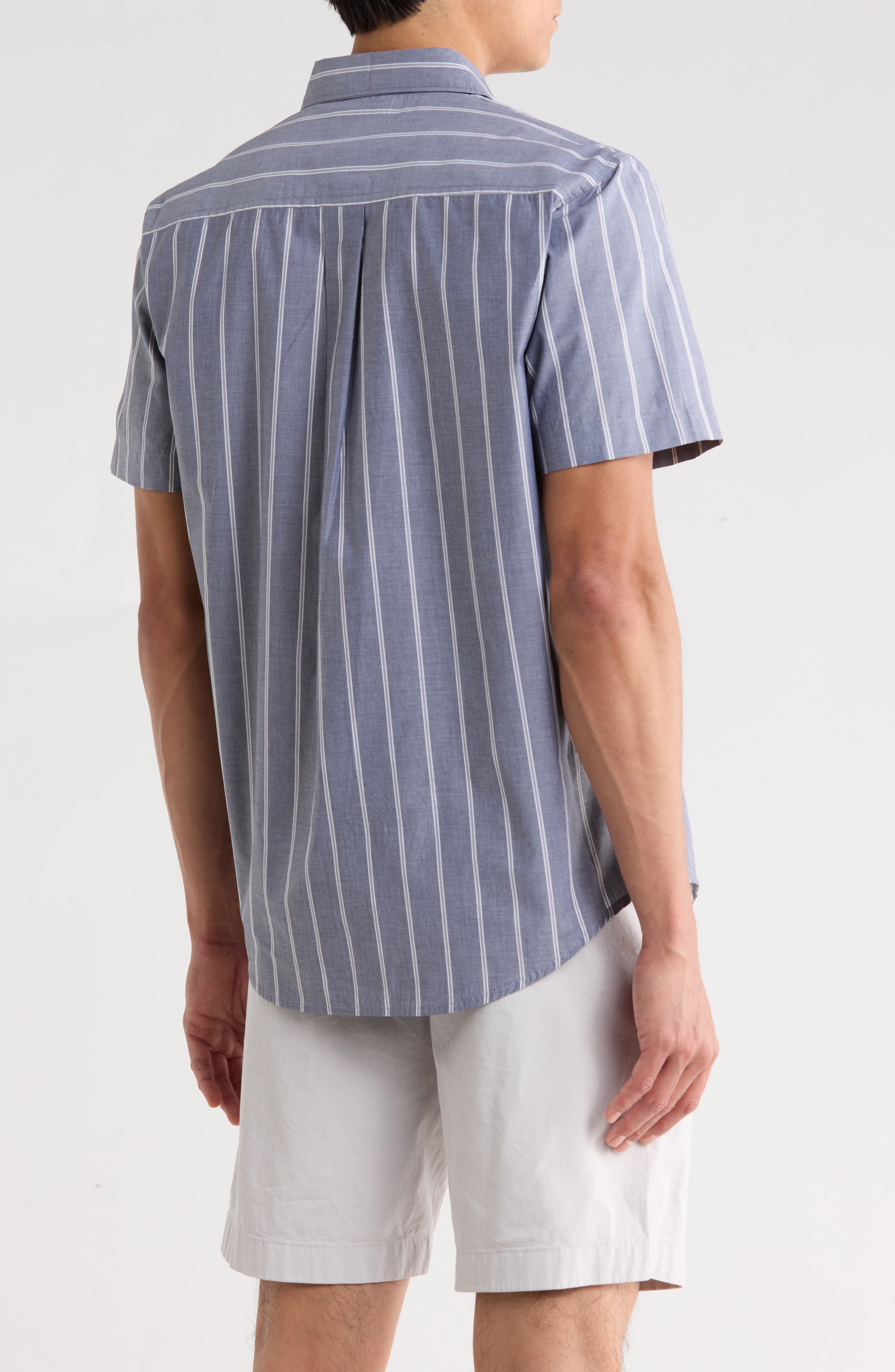 Nordstrom Cotton Poplin Short Sleeve Button-Up Shirt