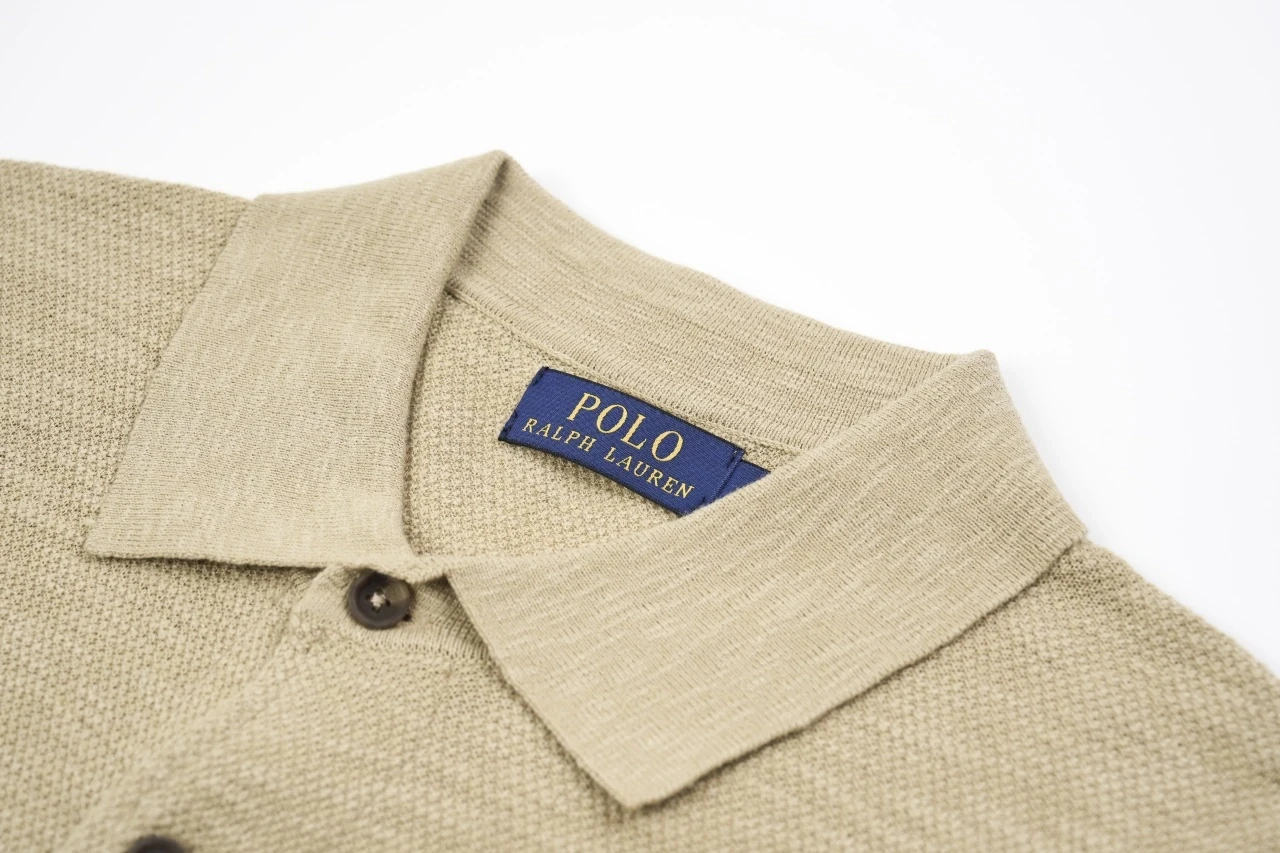 Ralph Lauren Khaki Linen Single Breasted Long Sleeve Cardigan Shirt product photo from LabelPicks