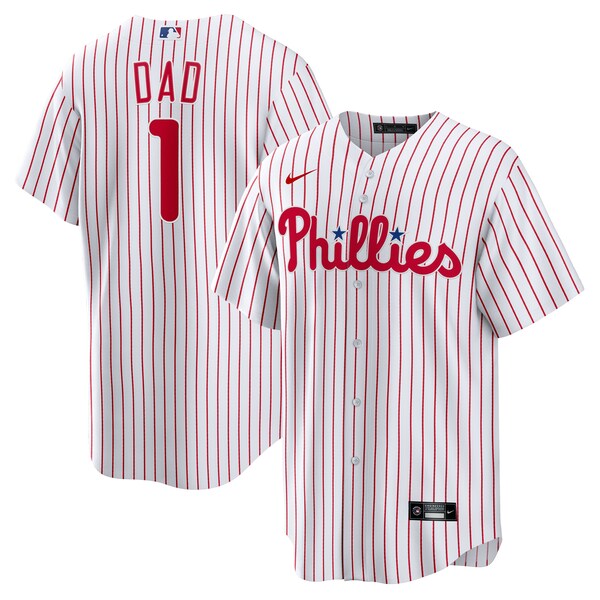Philadelphia Phillies Nike #1 Dad Home Replica Jersey - White