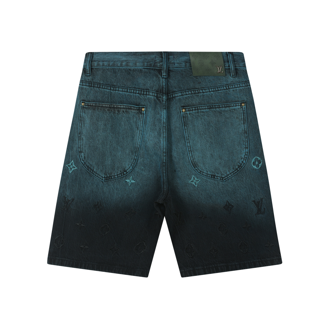 0427 Classic print high Gradient shorts