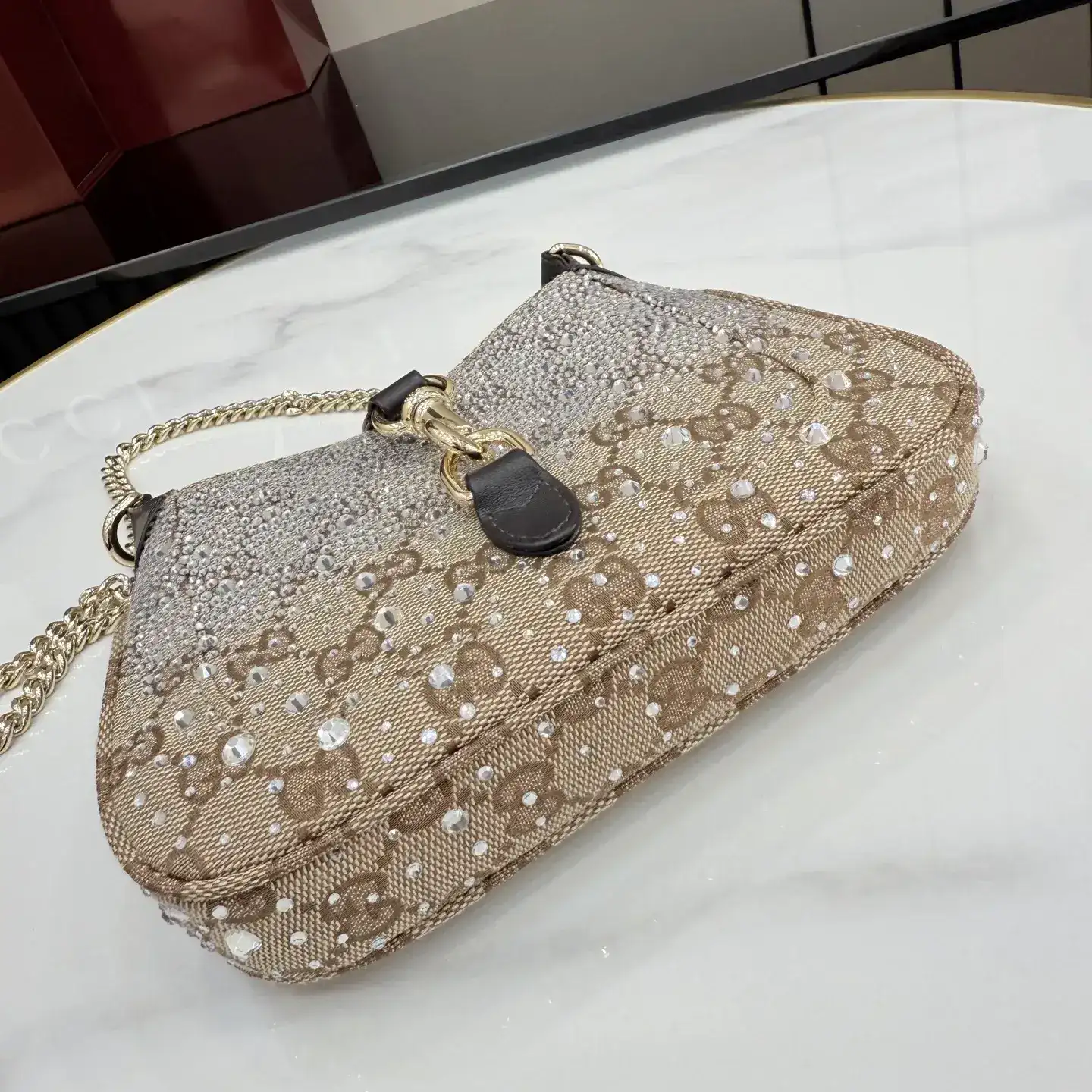 Gucci Brown Jackie Canvas and Leather Crossbody Bag product photo from LabelPicks