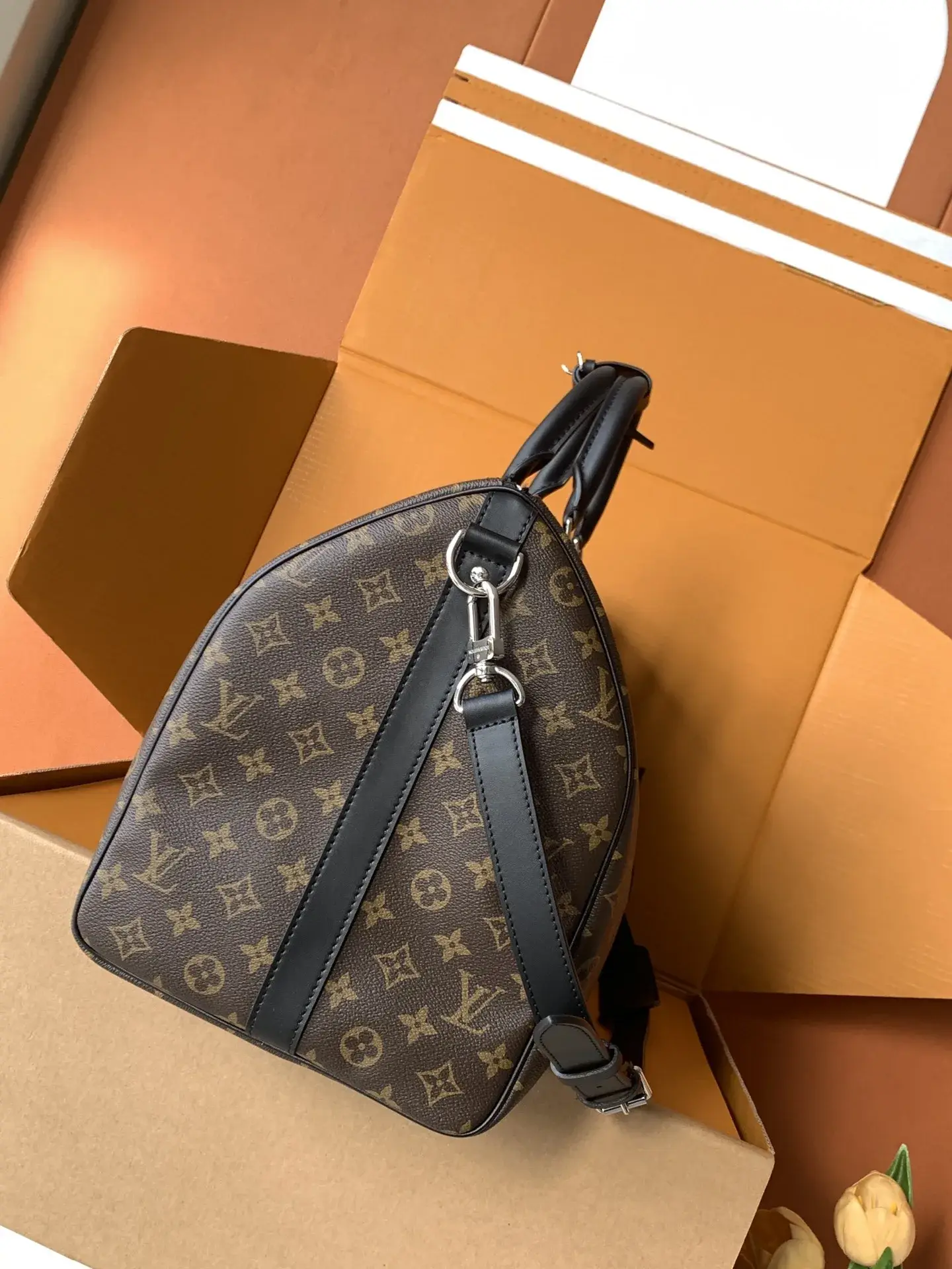Louis Vuitton Keepall Black Monogram Canvas Tote Bag product photo from LabelPicks