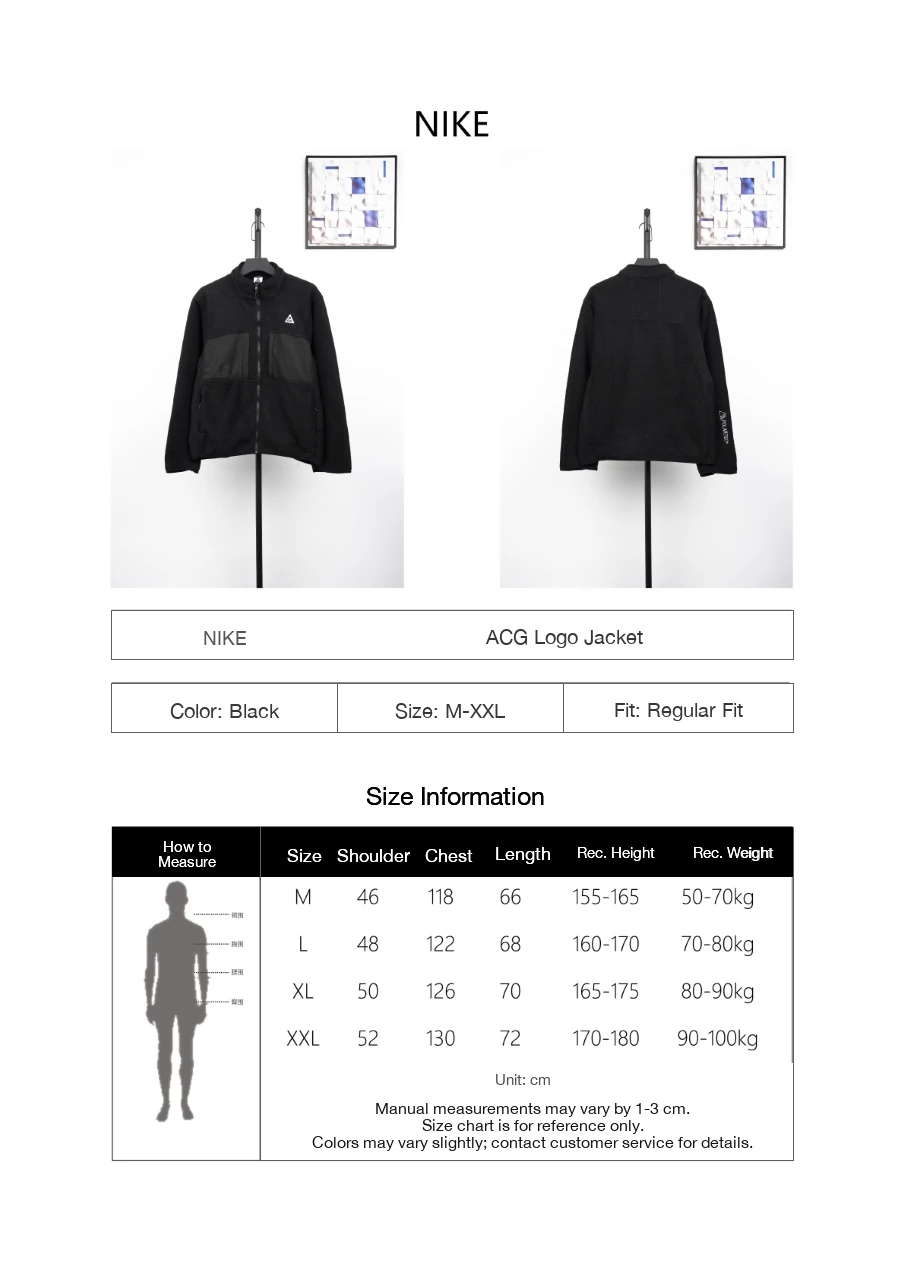 Nike ACG Black Sherpa Fleece Zip Jacket product photo from LabelPicks