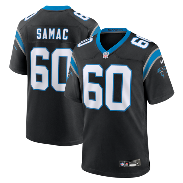 Nick Samac Carolina Panthers Nike Team Game Jersey -  Black