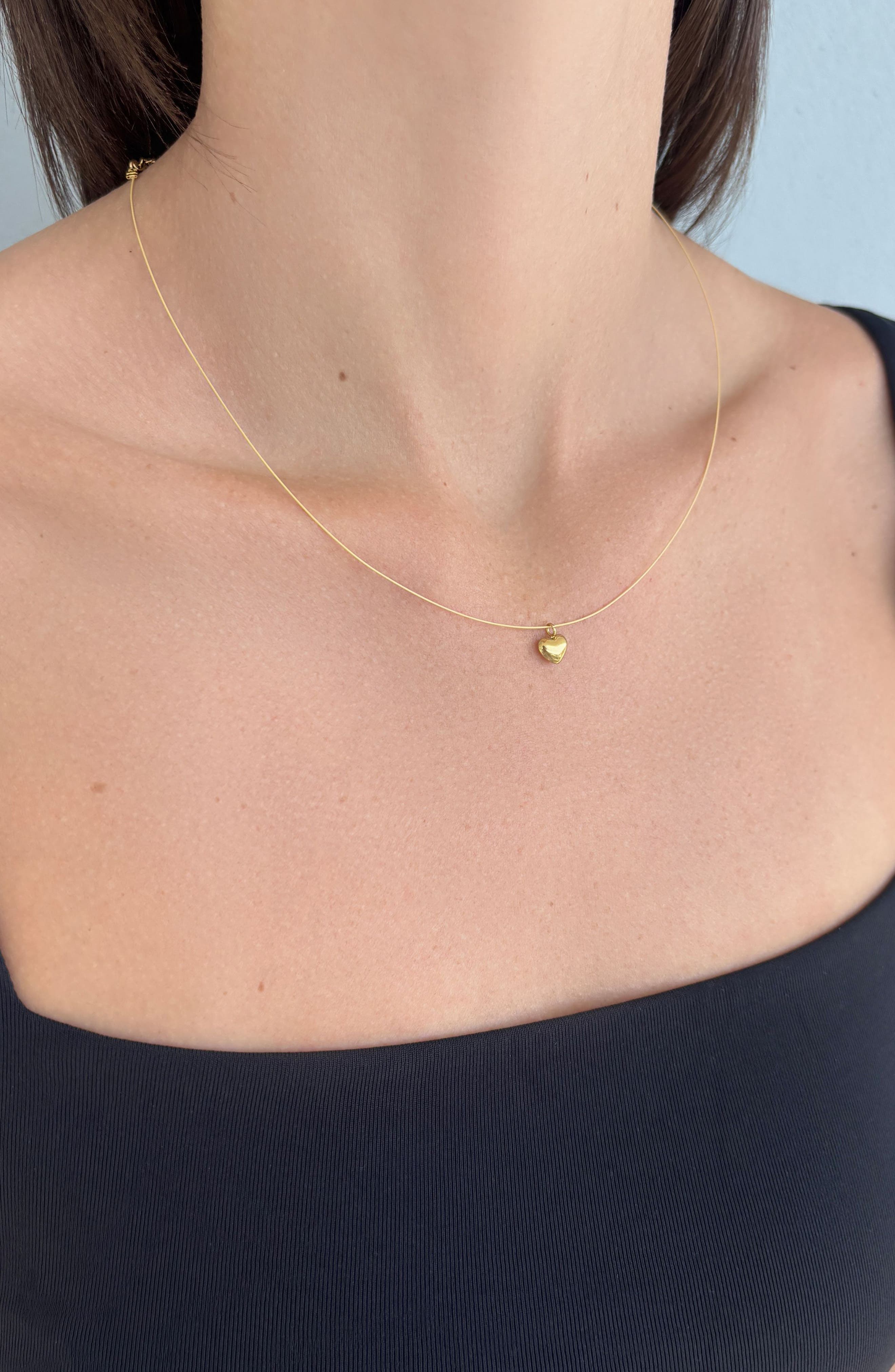 Adornia 18K Gold Plated Sterling Silver Heart Pendant Necklace