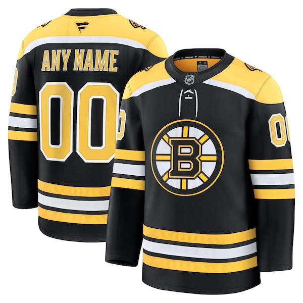Boston Bruins  Home Premium Custom Jersey - Black/White
