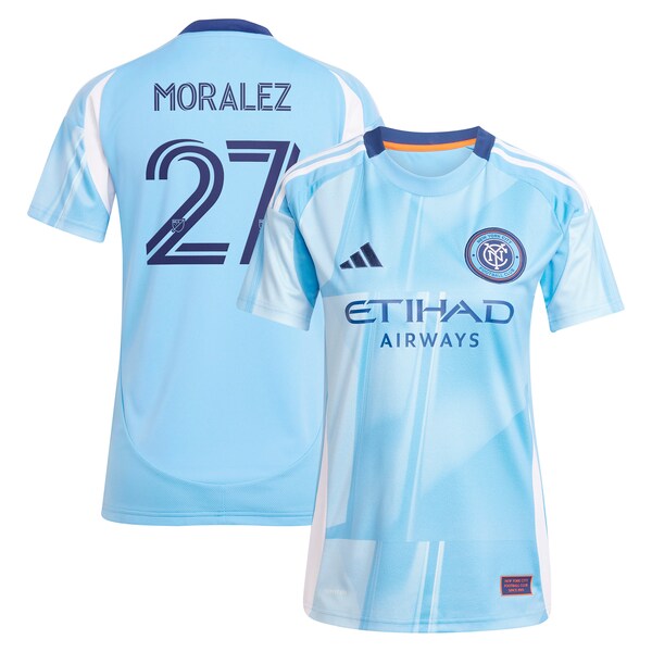 Maximiliano Moralez New York City FC adidas Women's 2025 The Excelsior Kit Replica Player Jersey - Light Blue