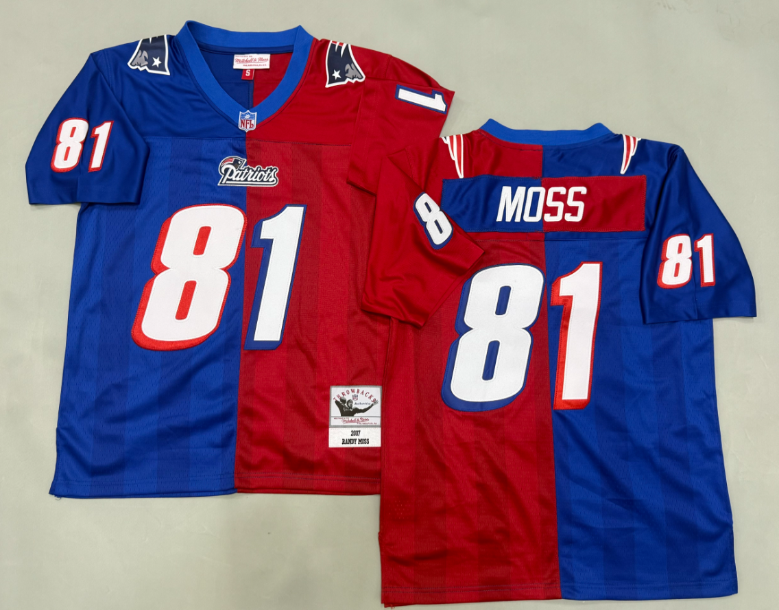 Randy Moss New England Patriots Authentic Split Throwback Retired Player Jersey