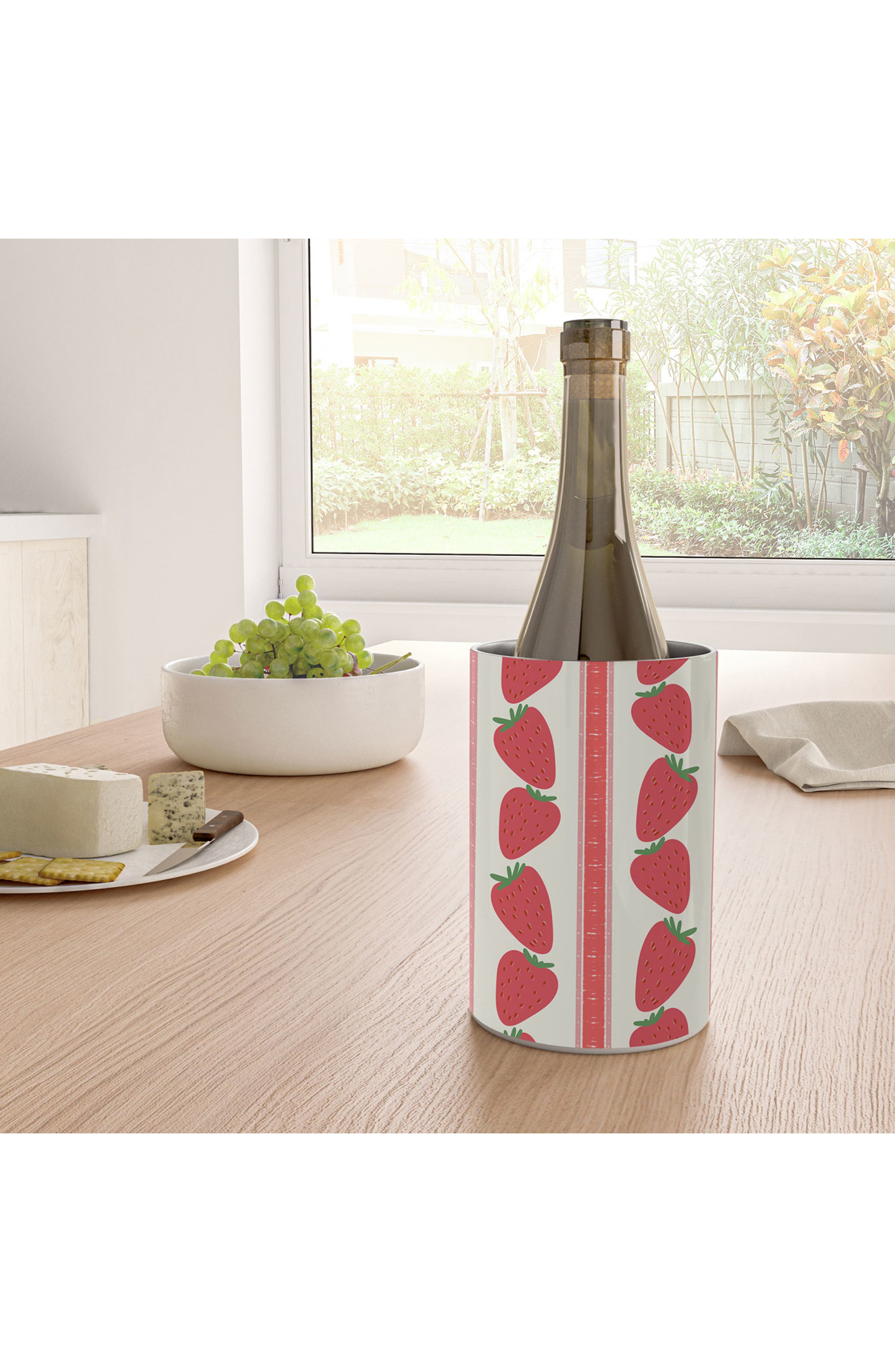 Deny Designs Red Stripes Stainless Steel Wine Chiller