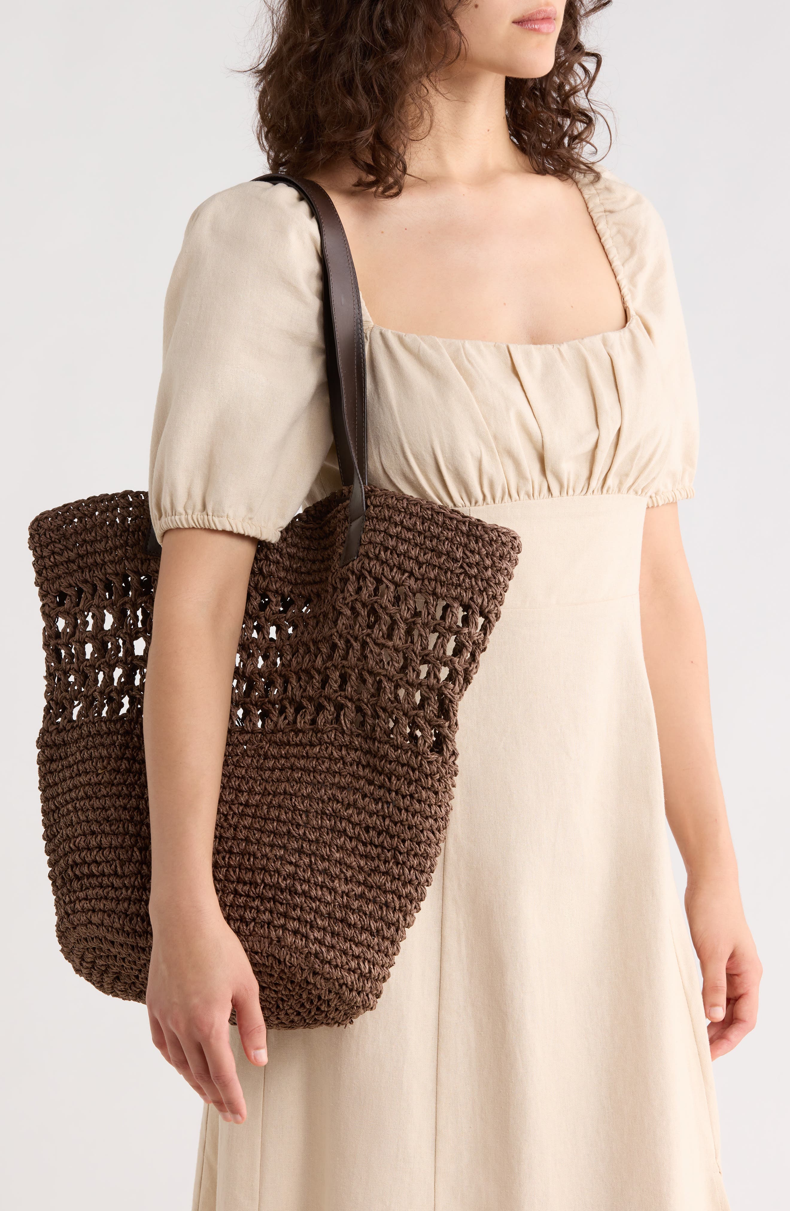 Collection XIIX Raffia Market Tote