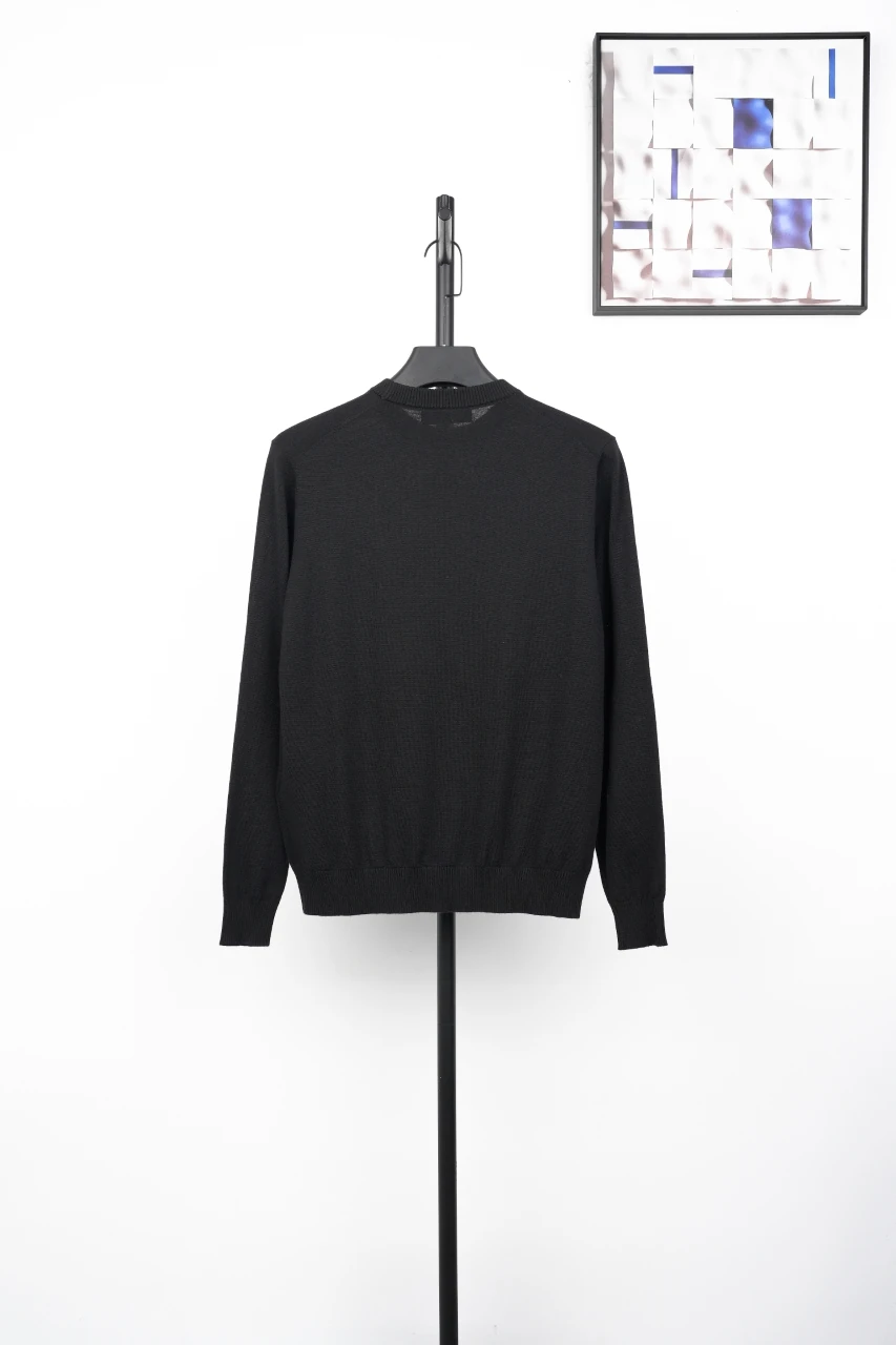 Fendi Black Embossed FF Wool Crewneck Sweater product photo from LabelPicks