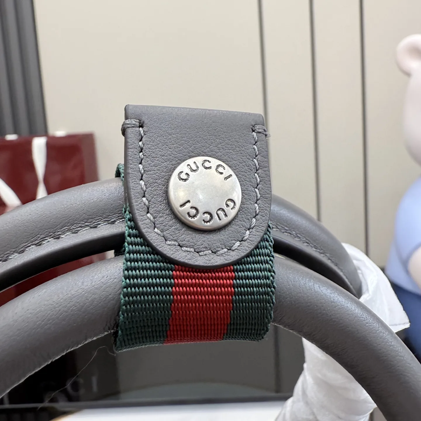 Gucci Grey Smooth Leather Tote Bag product photo from LabelPicks