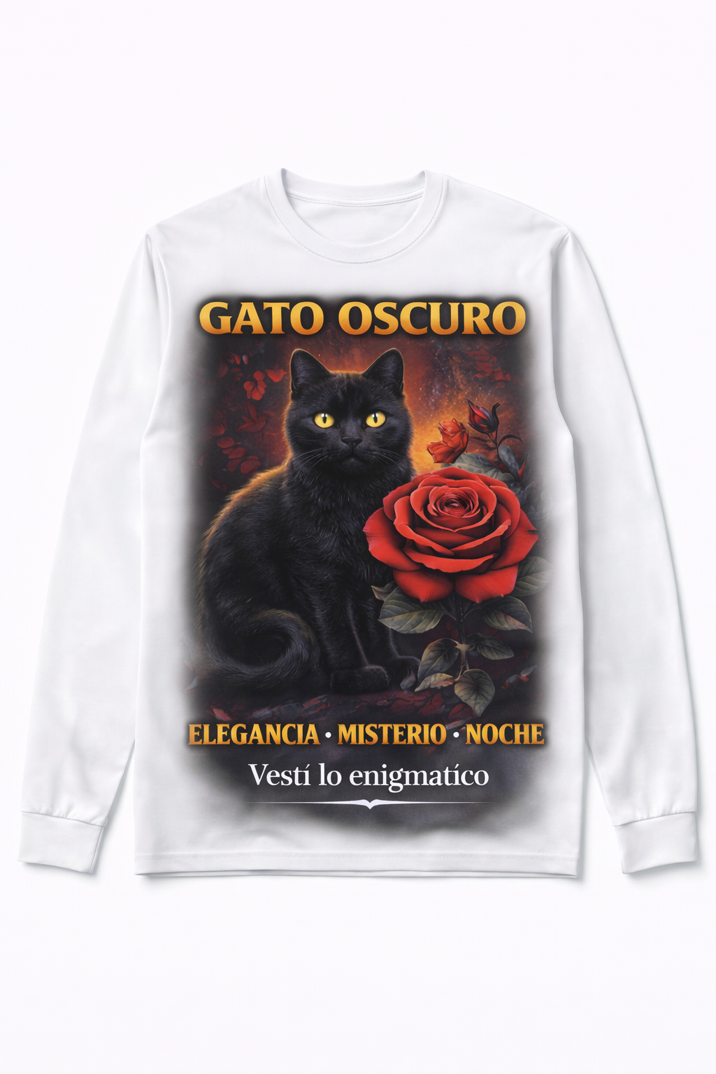 Remera Gato Oscuro – Rosa & Misterio
