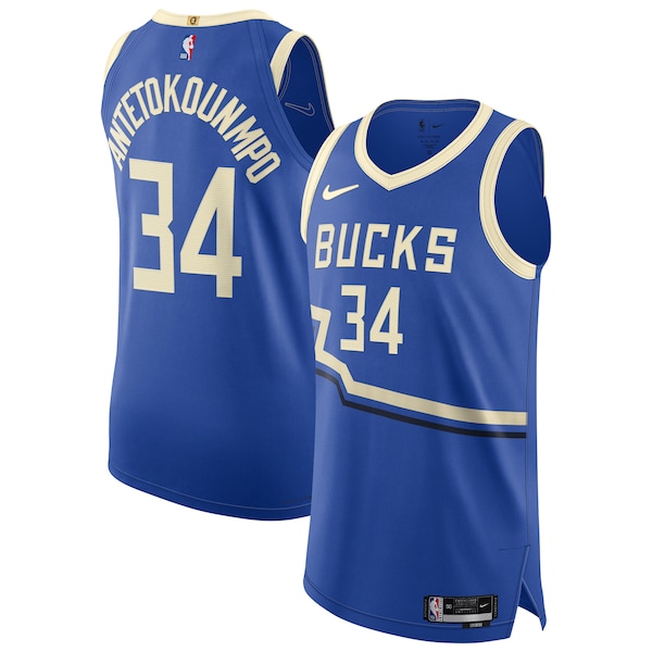 Giannis Antetokounmpo Milwaukee Bucks Nike 2024/25 Authentic Player Jersey - City Edition - Royal
