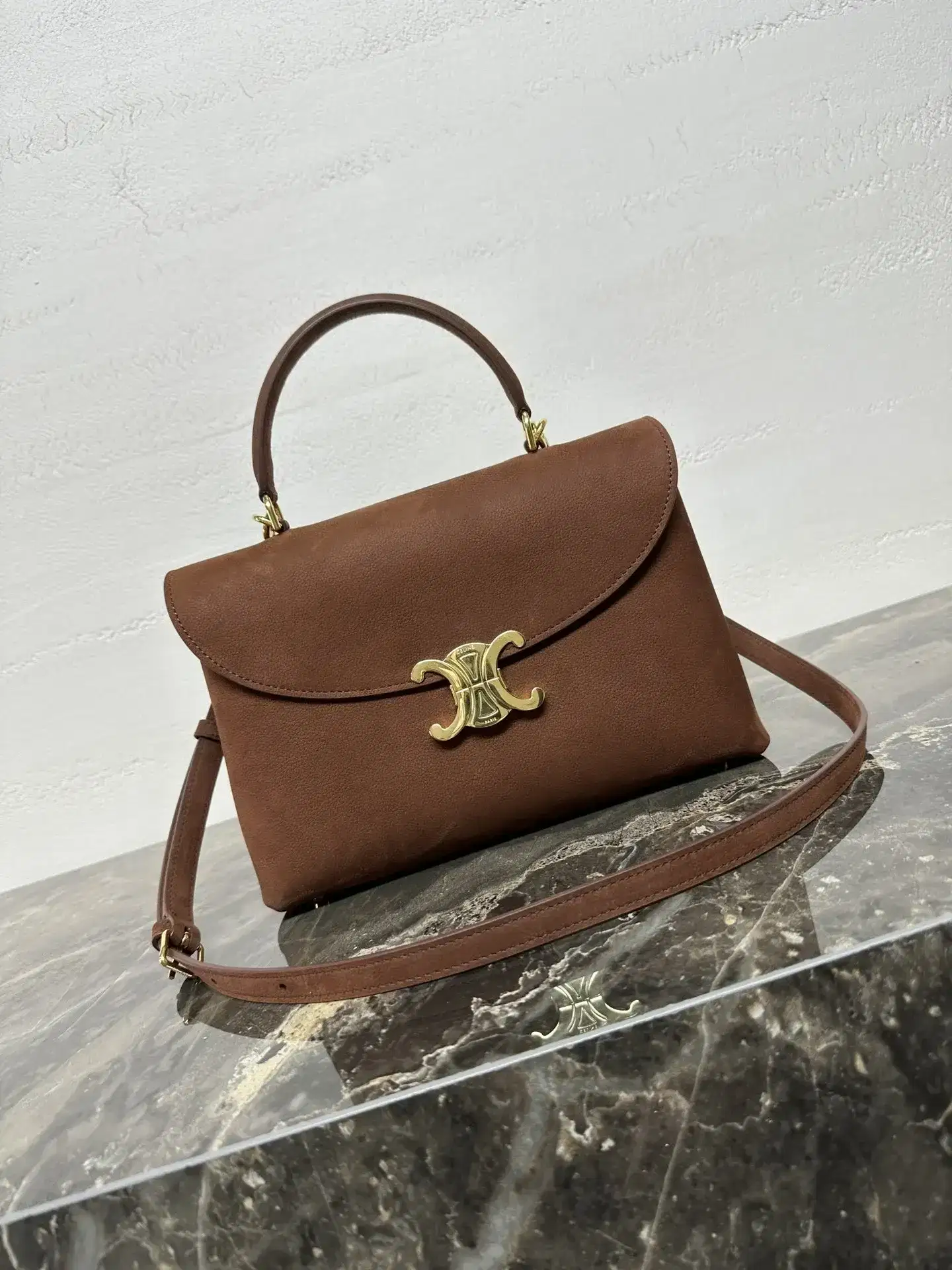 Celine Lambskin Triomphe Crossbody Bag product photo from LabelPicks