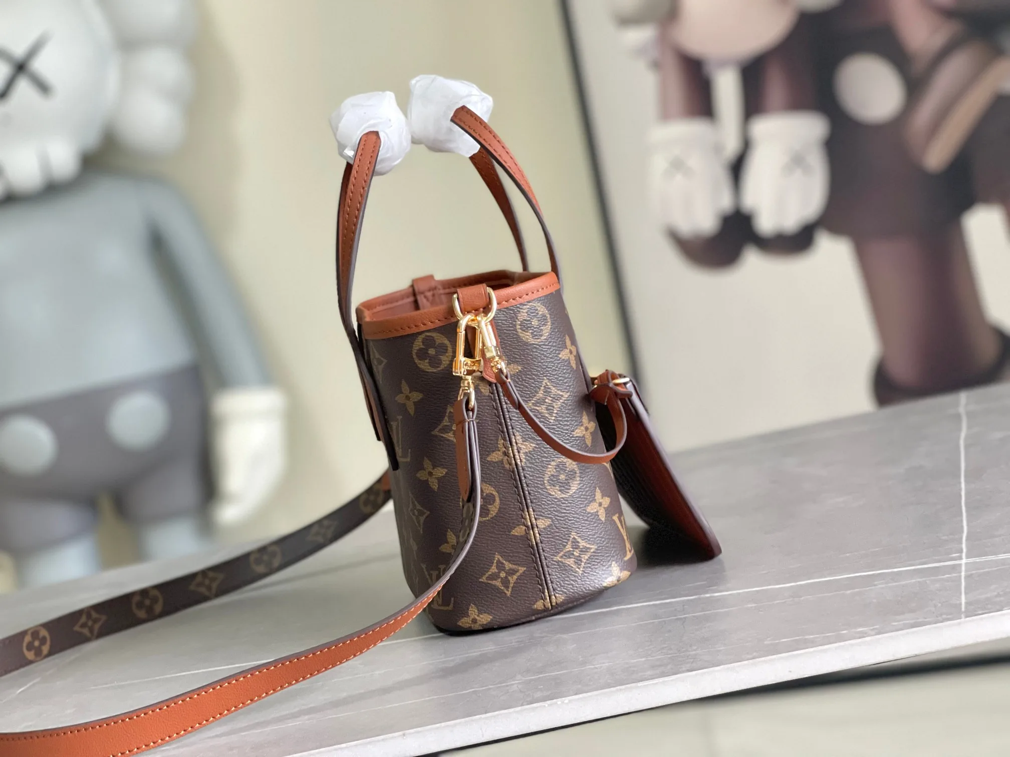 Louis Vuitton Black Neverfull Grained Leather Shoulder Bag product photo from LabelPicks