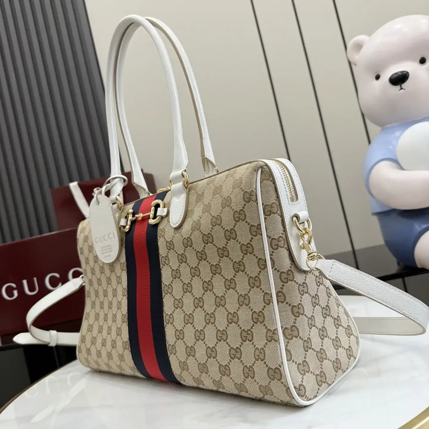Gucci White Quilted Leather Top Handle Bag product photo from LabelPicks