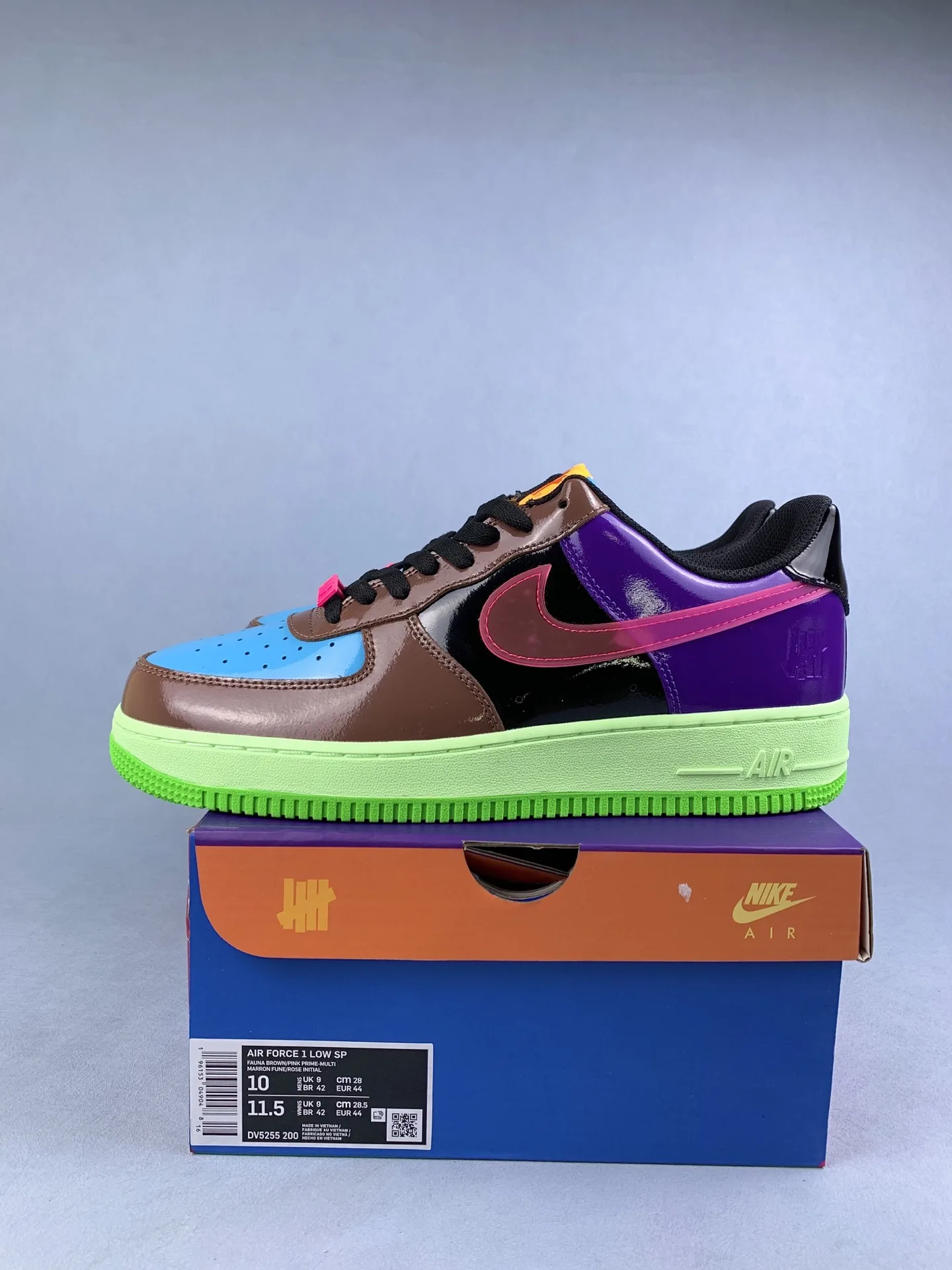 UNDEFEATED x Nike Air Force 1 Low SP “Pink Prime” - Fauna Brown/Multi-Color/Pink Prime product photo from LabelPicks