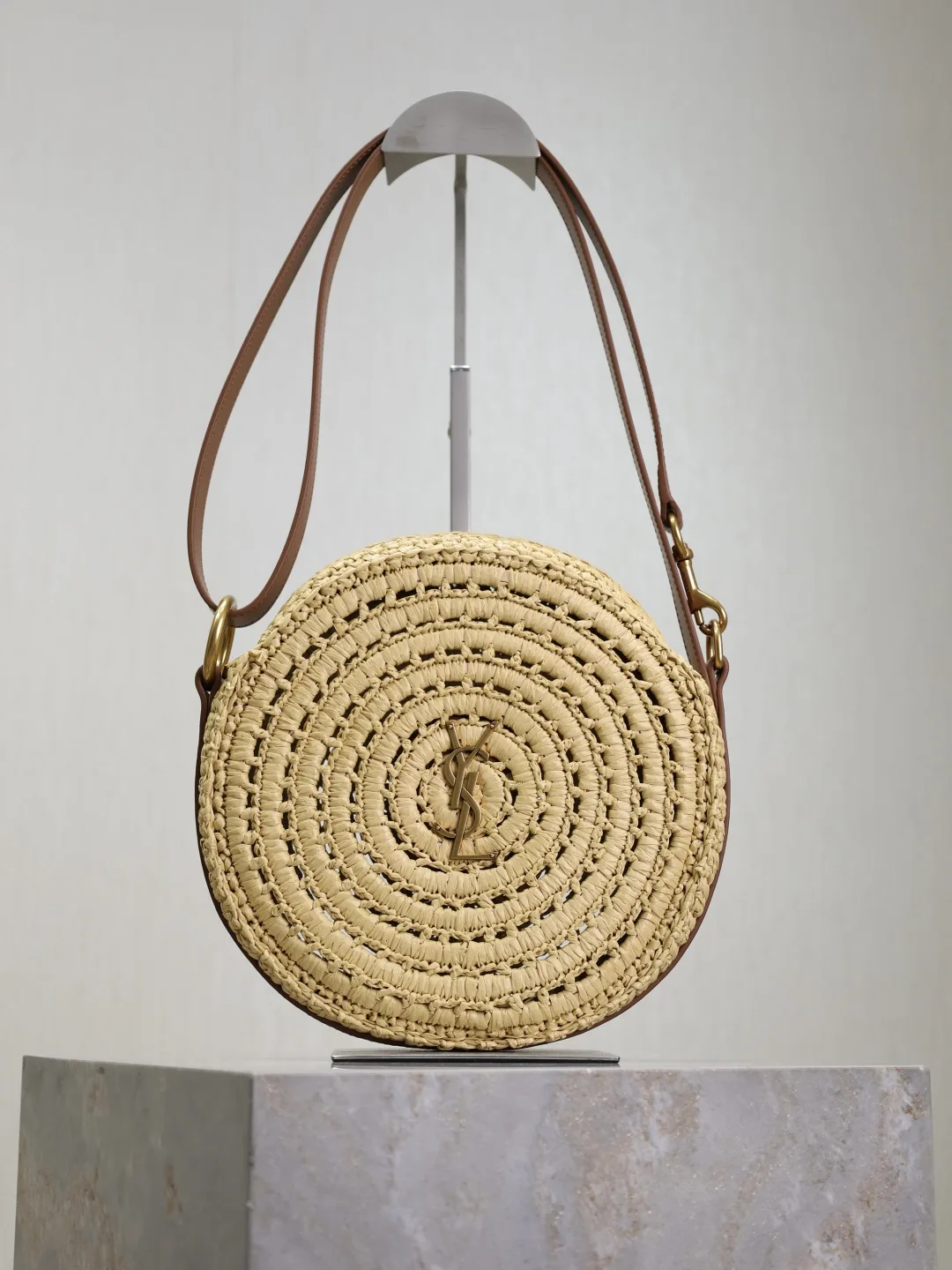 Saint Laurent Straw Woven Shoulder Bag product photo from LabelPicks