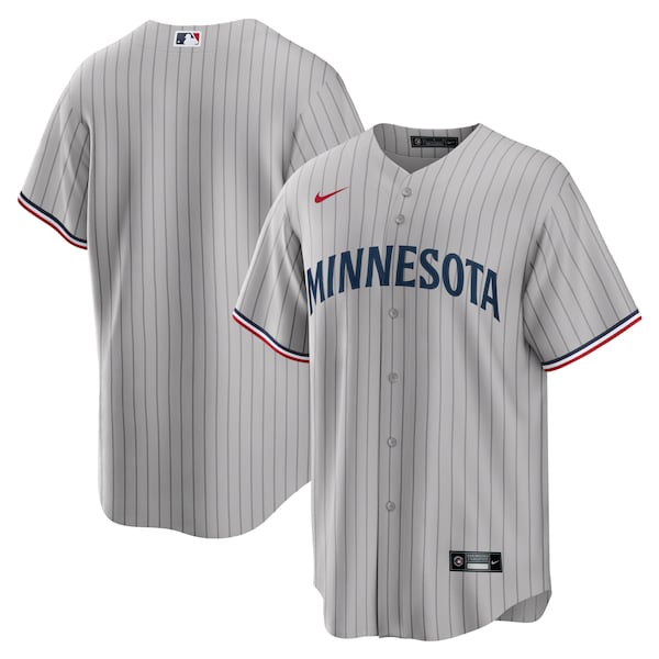 Minnesota Twins Nike Road Replica Team Jersey - Gray