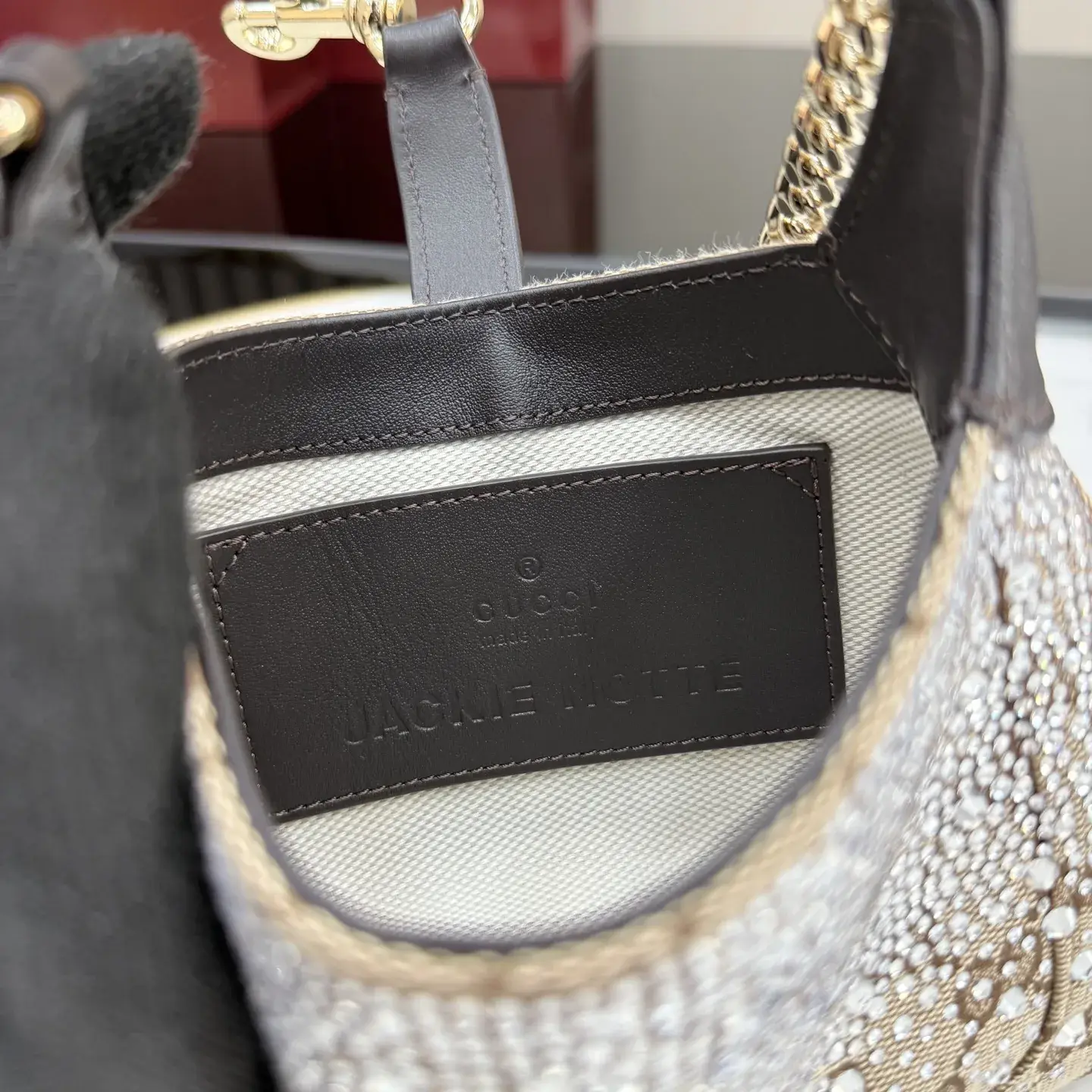Gucci Brown Jackie Canvas and Leather Crossbody Bag product photo from LabelPicks