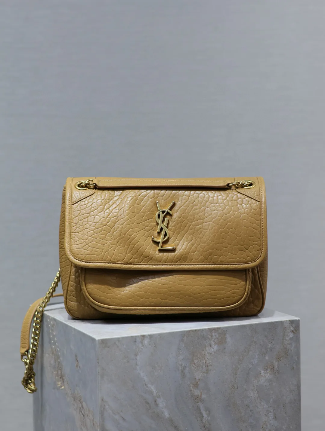 Saint Laurent Niki Yellow Lambskin Shoulder Bag product photo from LabelPicks