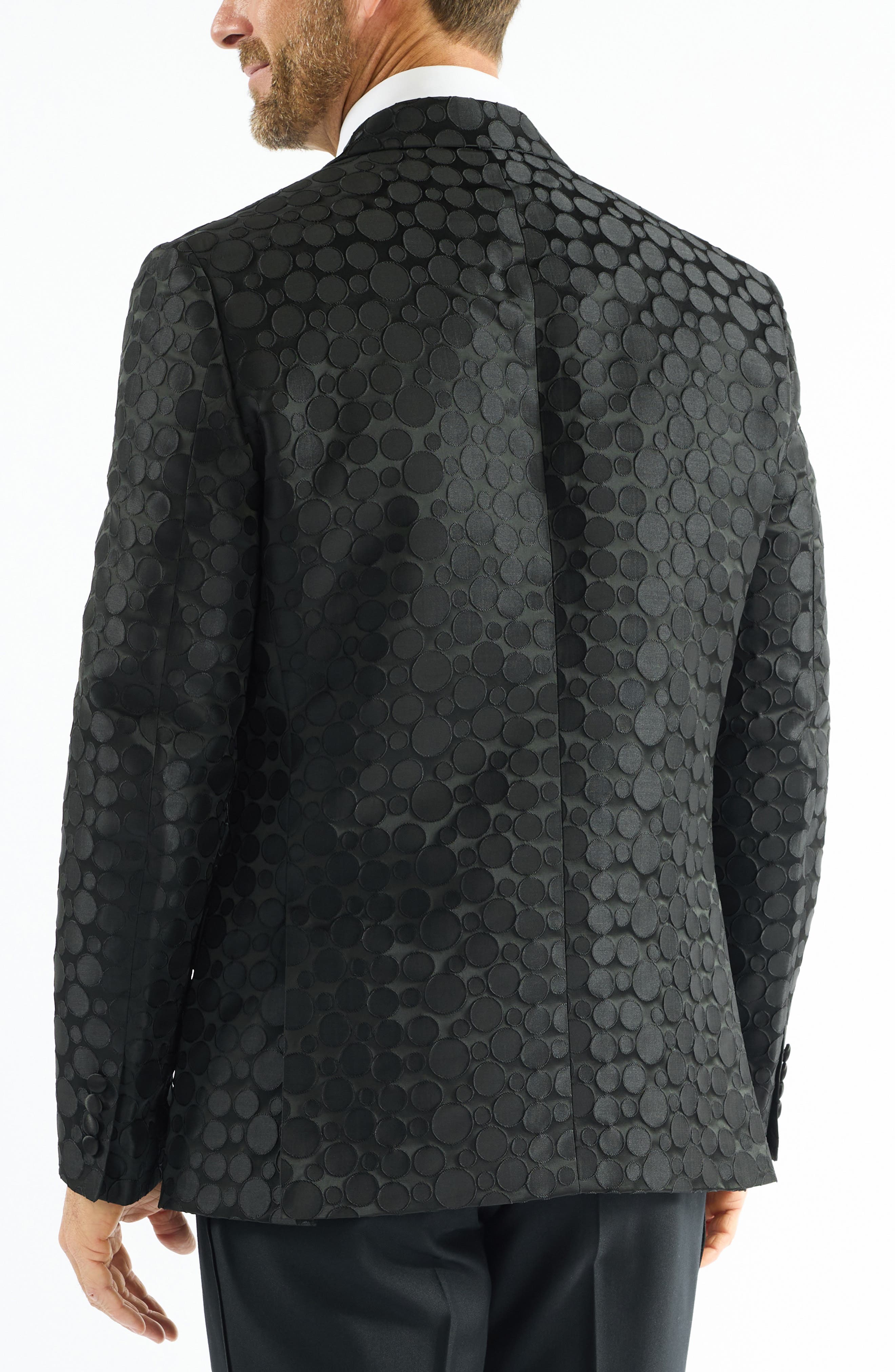 SAVILE ROW CO Dotted Jacquard Evening Jacket