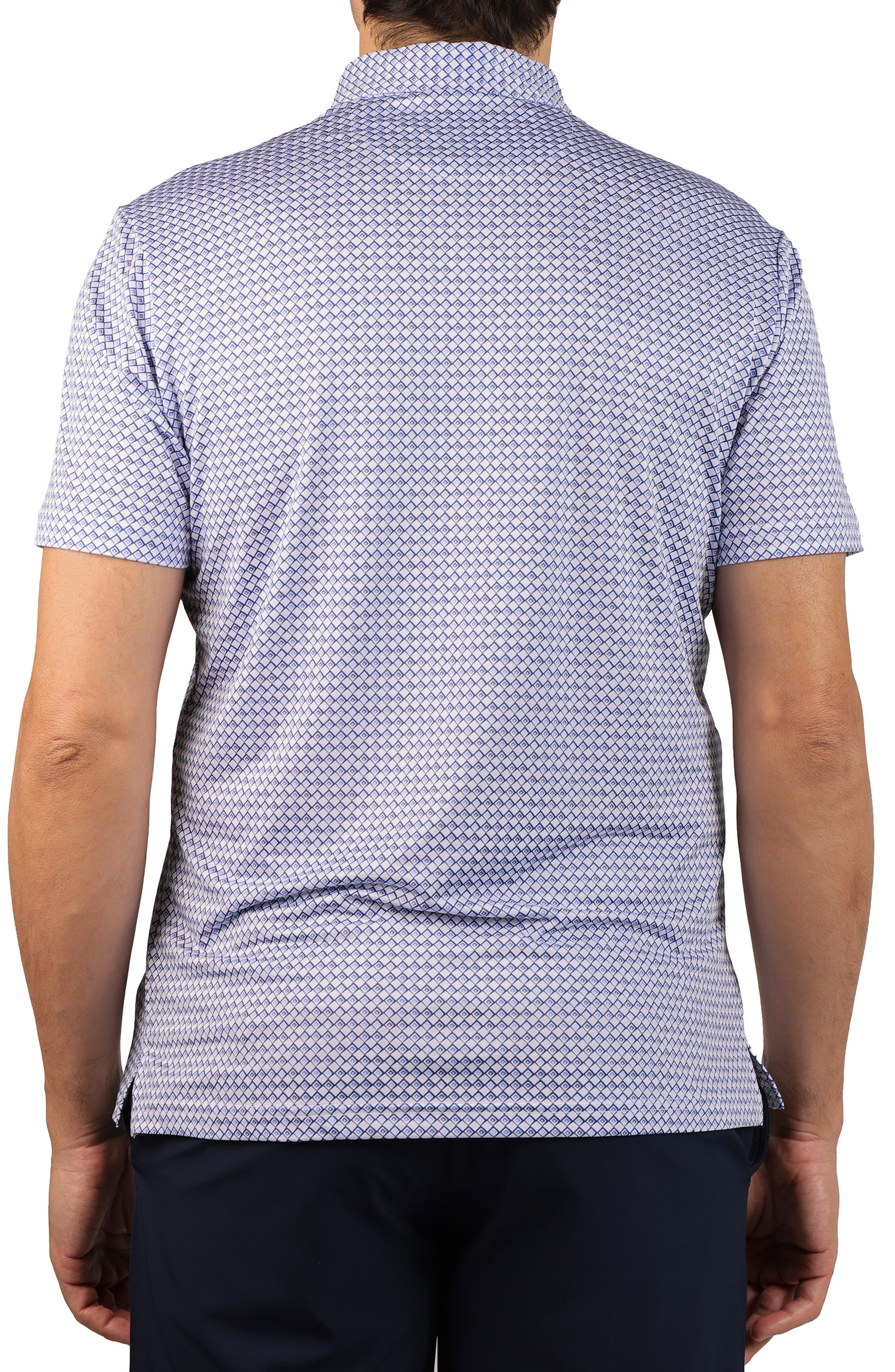 TailorByrd Nested Diamond Print Performance Polo