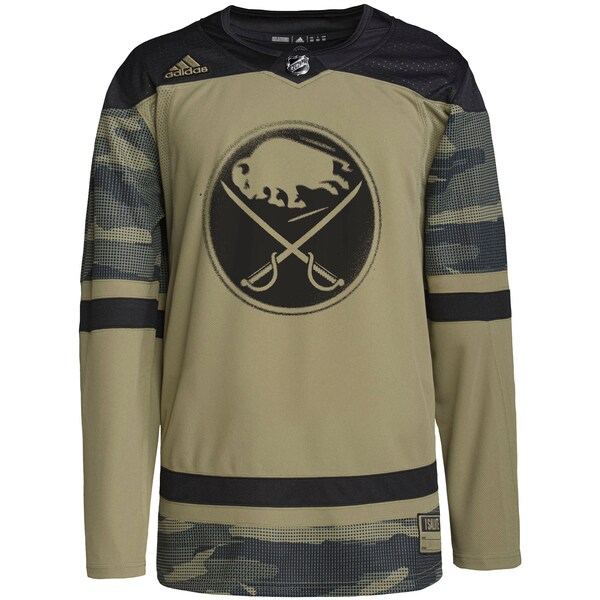 Buffalo Sabres adidas Military Appreciation Team Authentic Custom Practice Jersey - Camo