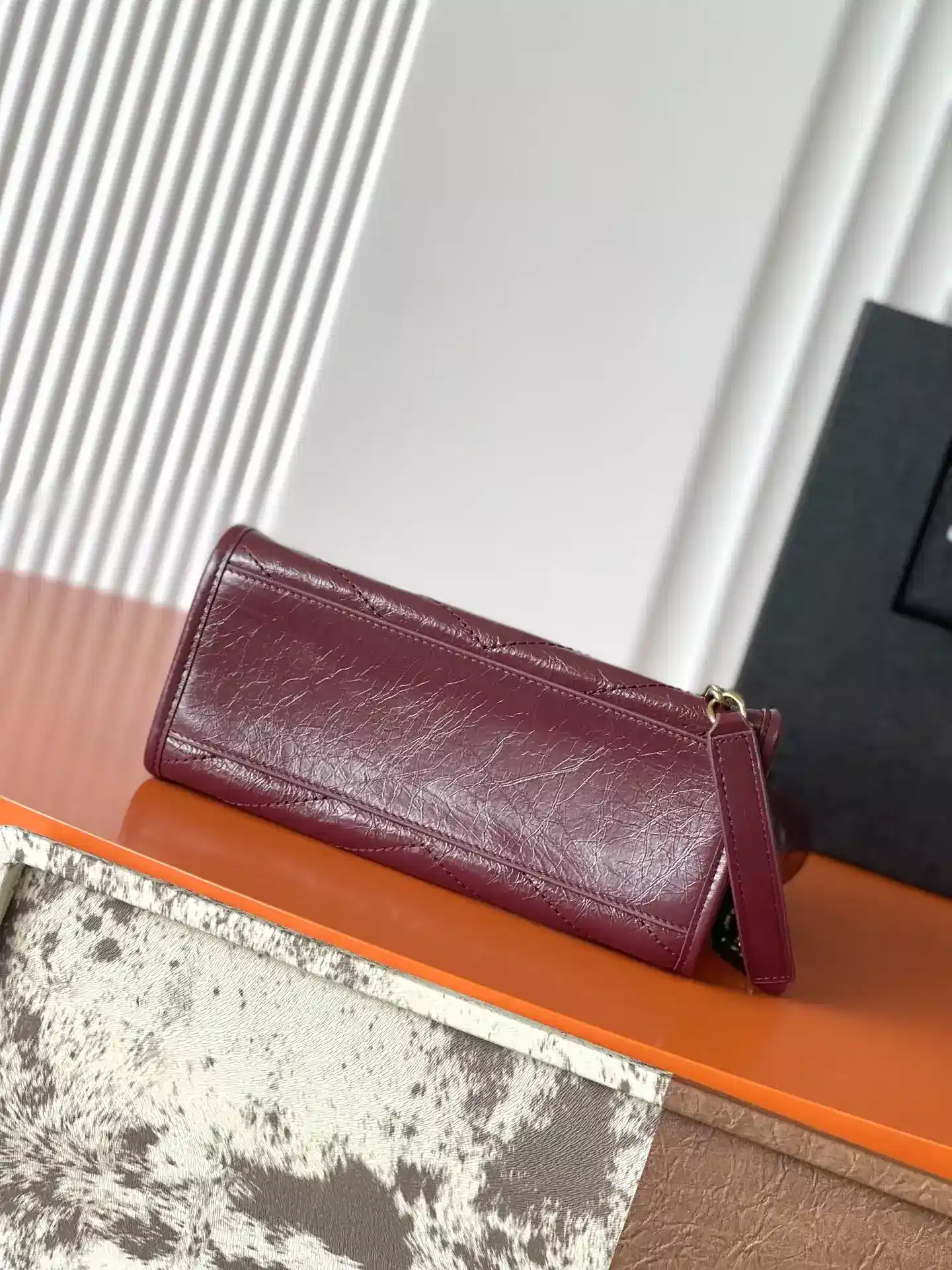 Saint Laurent Niki Burgundy Calfskin Tote Bag product photo from LabelPicks