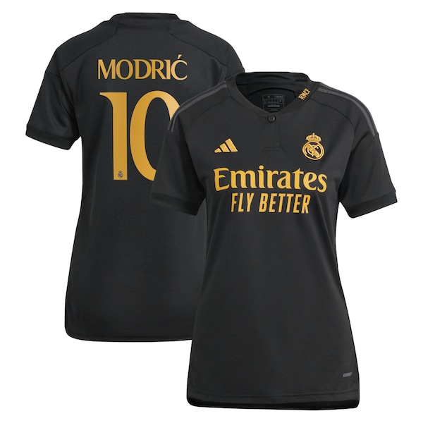 Luka Modric Los Merengues adidas Women's 2023/24 Third Replica Player Jersey - Black