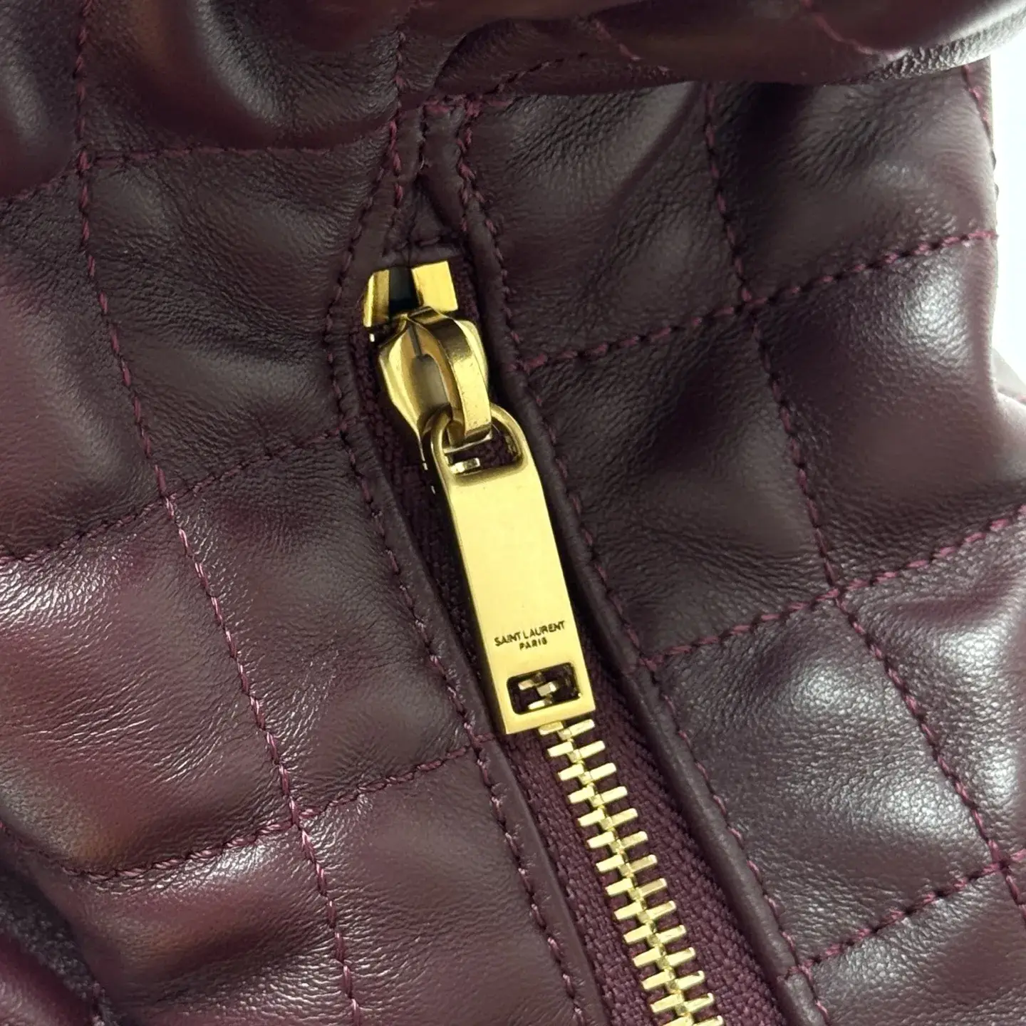 Saint Laurent Burgundy Icare Lambskin Hobo Bag product photo from LabelPicks