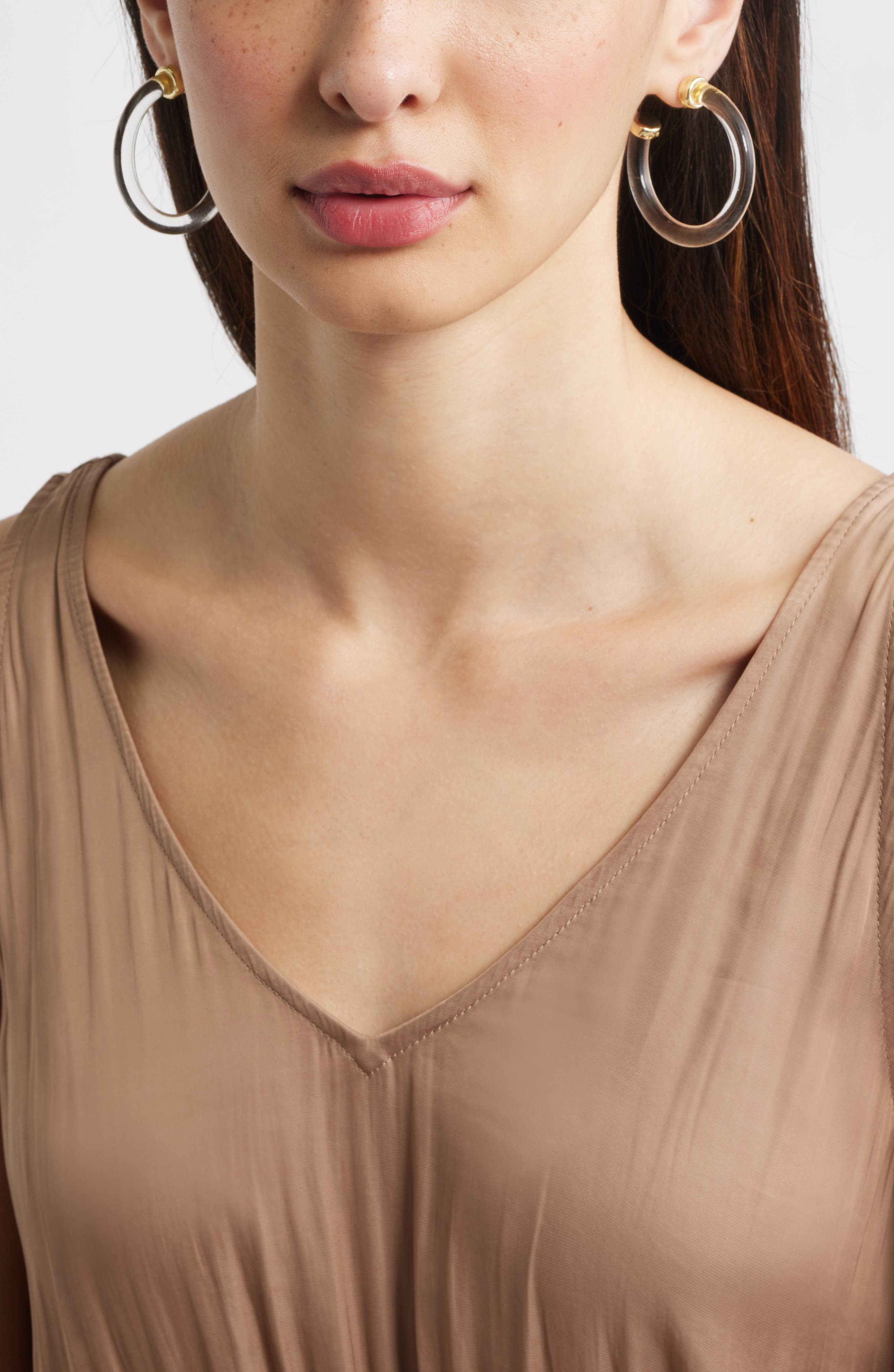 Nordstrom Resin Tube Hoop Earrings