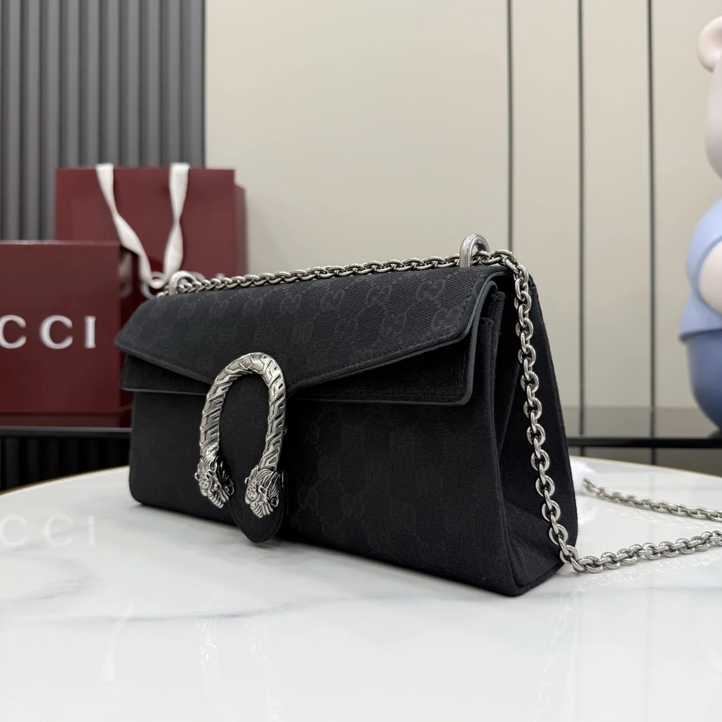 Gucci Black Dionysus Suede Leather Shoulder Bag product photo from LabelPicks