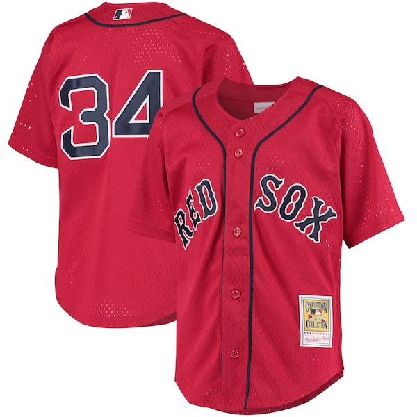 David Ortiz Boston Red Sox Youth Cooperstown Collection Batting Practice Jersey - Red