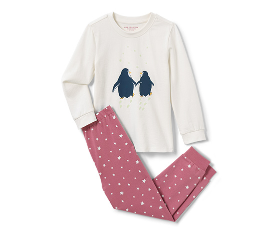 Kinder-Pyjama »Glow in the dark«, rosa