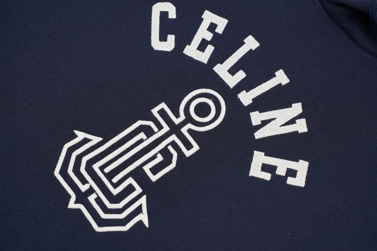 CELINE Navy CL Embroidered Hoodie product photo from LabelPicks