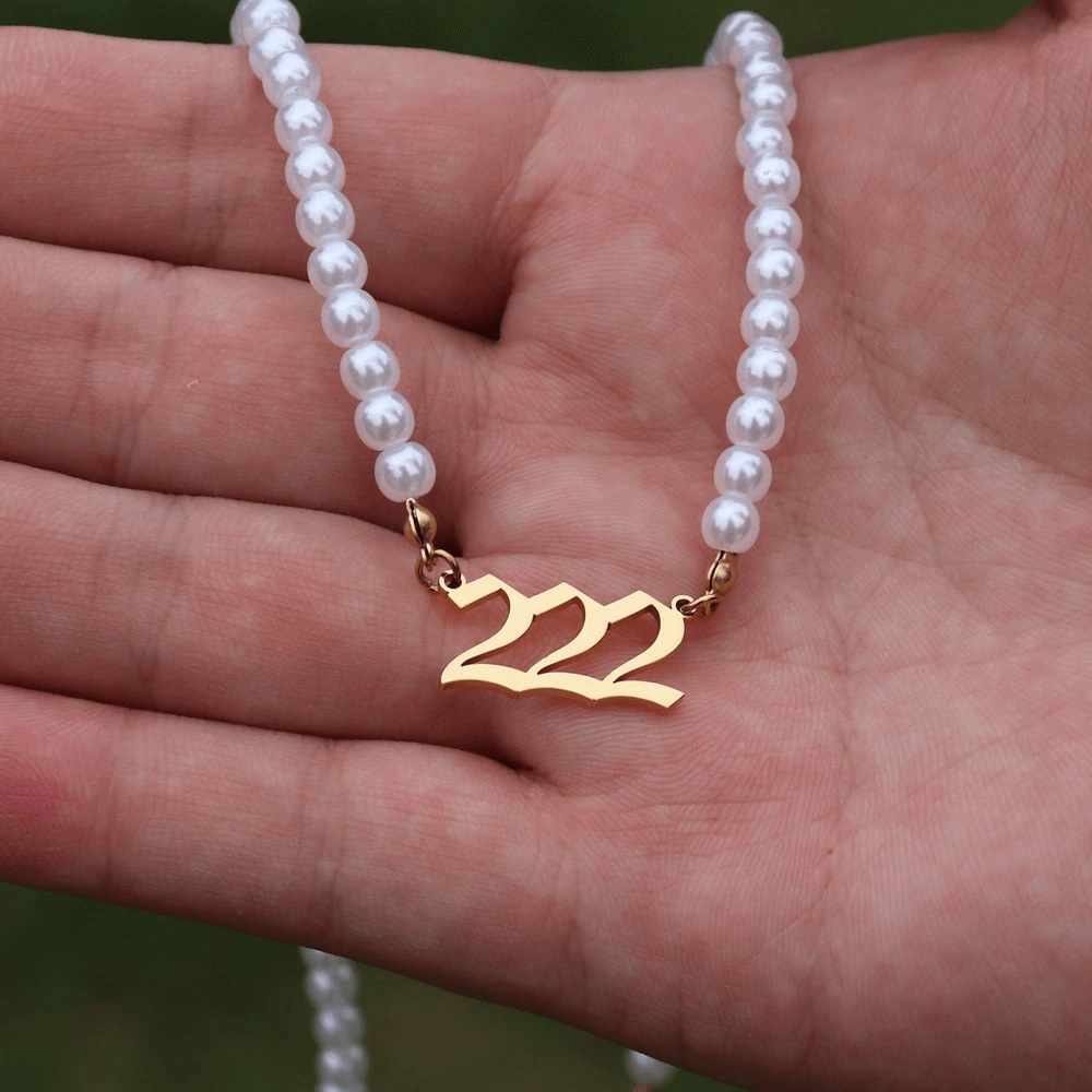Angel Pearl Number Necklaces 111-999