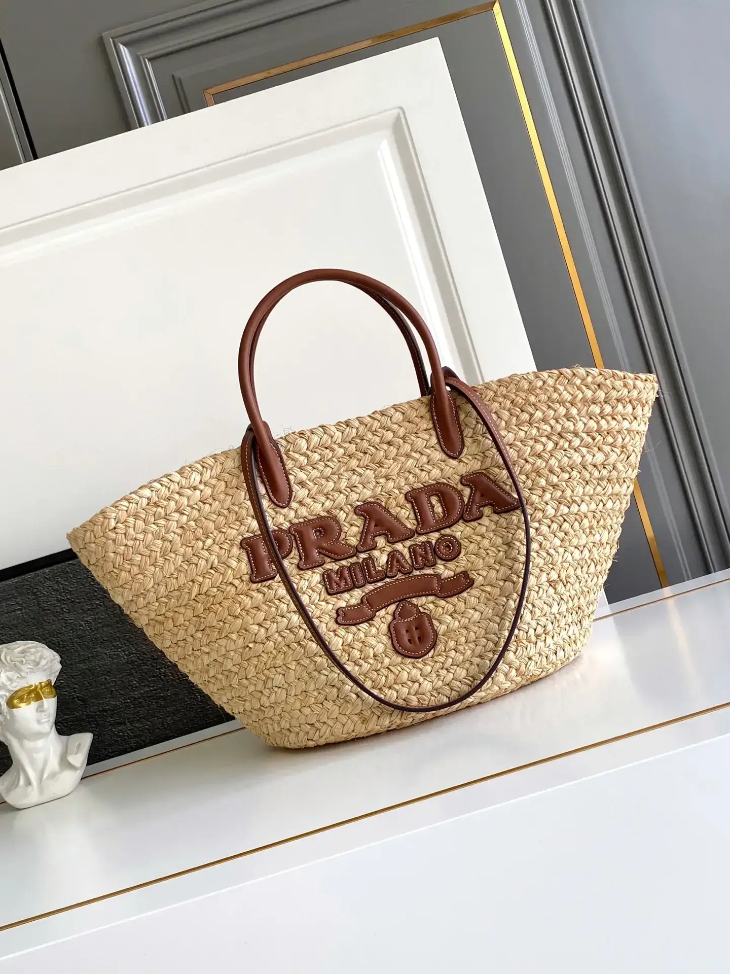 Prada Straw Woven Tote Bag product photo from LabelPicks