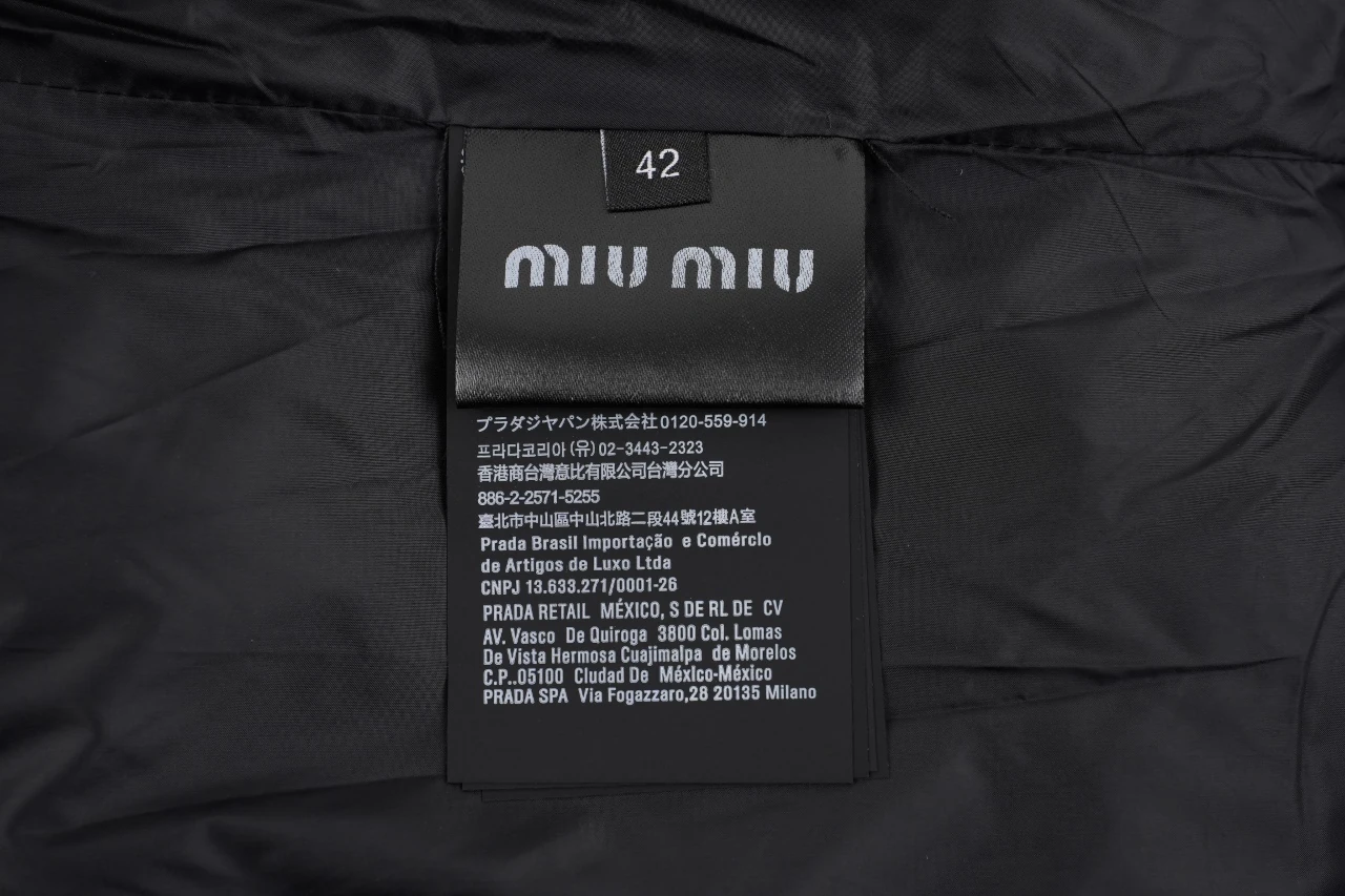 Miu Miu Black Fleece Collar Down Jacket product photo from LabelPicks