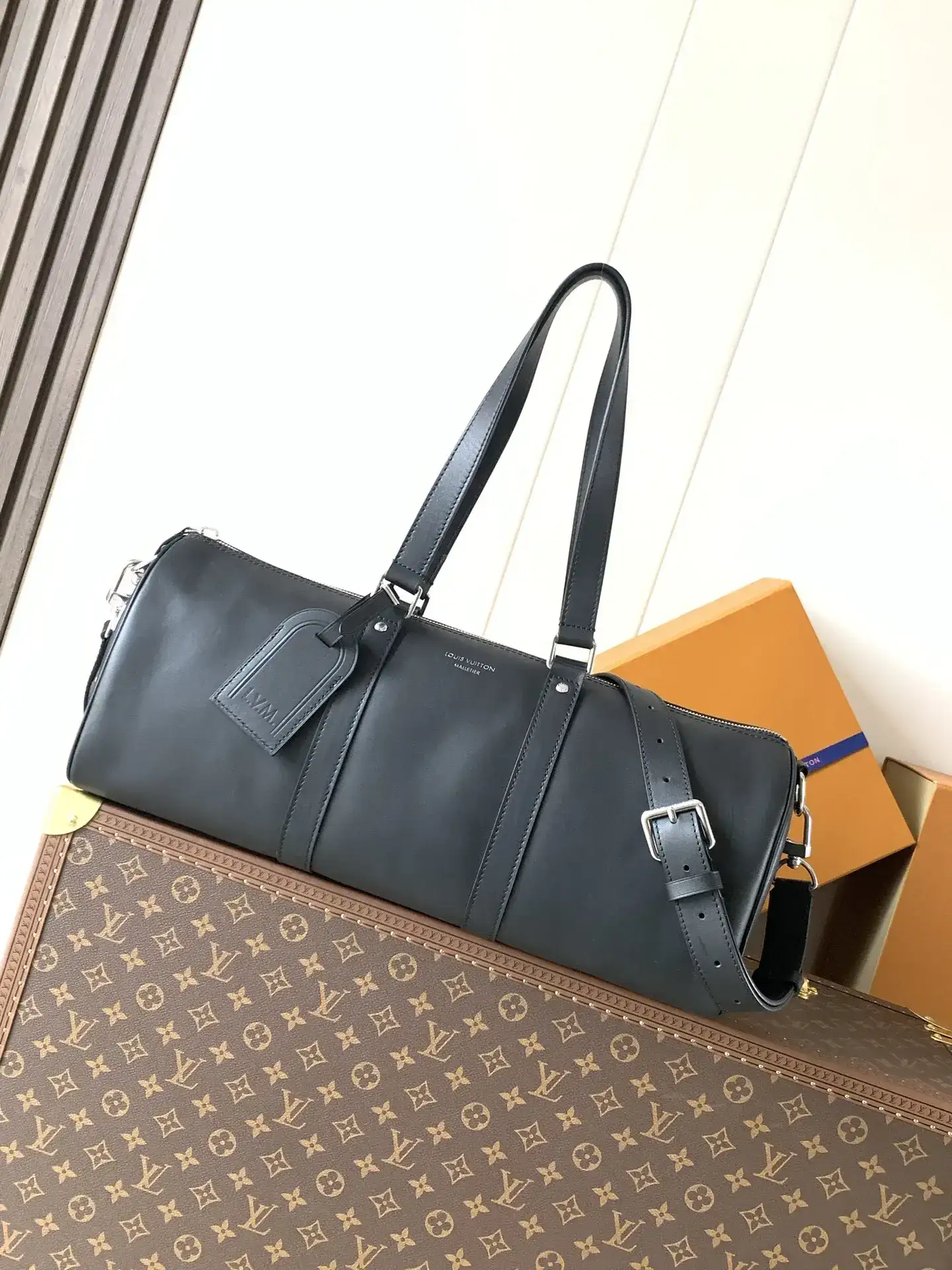 Louis Vuitton Speedy Black Calfskin Shoulder Bag product photo from LabelPicks
