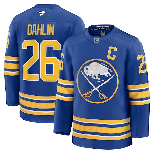 Rasmus Dahlin Buffalo Sabres  Premium Jersey with Captain's Patch - Royal