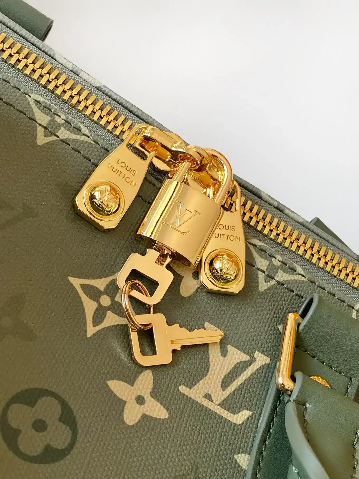 Louis Vuitton Green Keepall Monogram Canvas Tote Bag product photo from LabelPicks