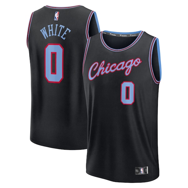 Coby White Chicago Bulls  Youth 2025/26 City Edition Fastbreak Jersey - Black